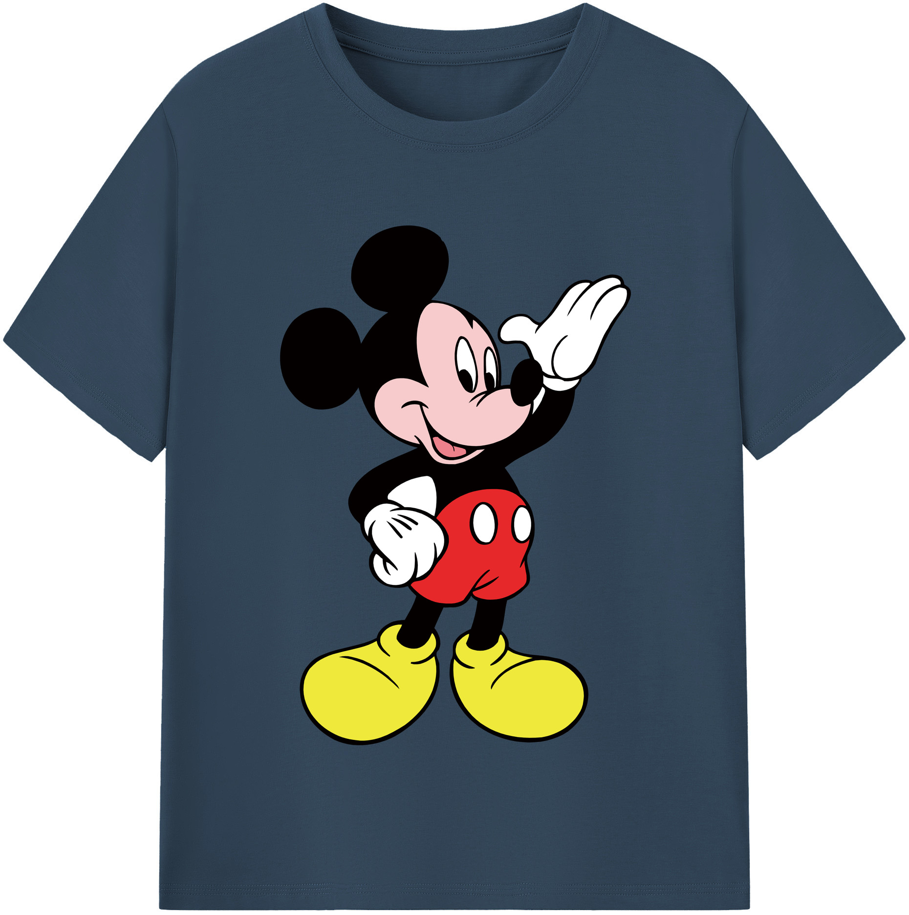 （画像用） ミッキーマウス Mickey Mouse 綿100％半袖Tシャツ（フロントプリント）