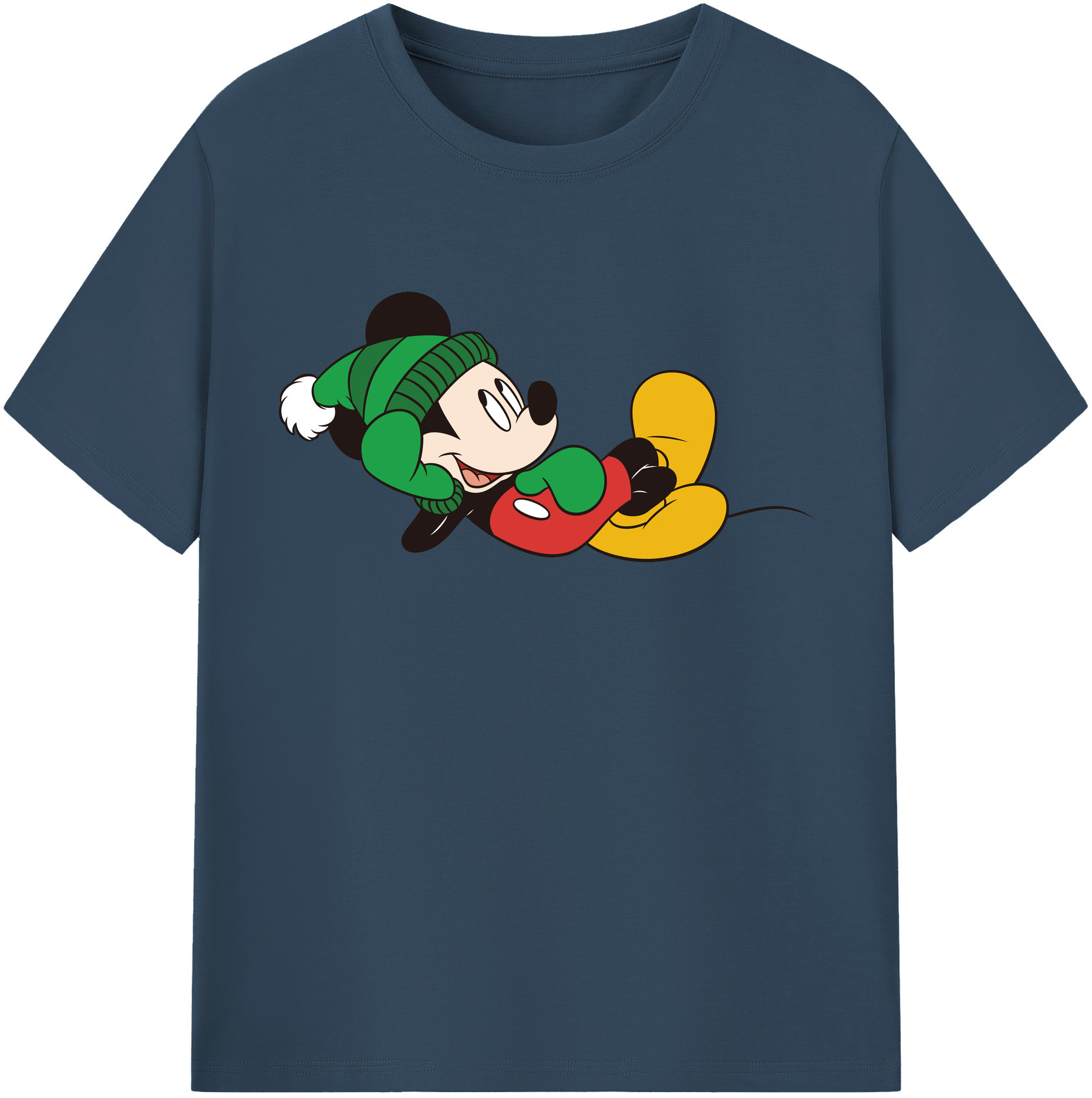 （画像用） ミッキーマウス Mickey Mouse 綿100％半袖Tシャツ（フロントプリント）