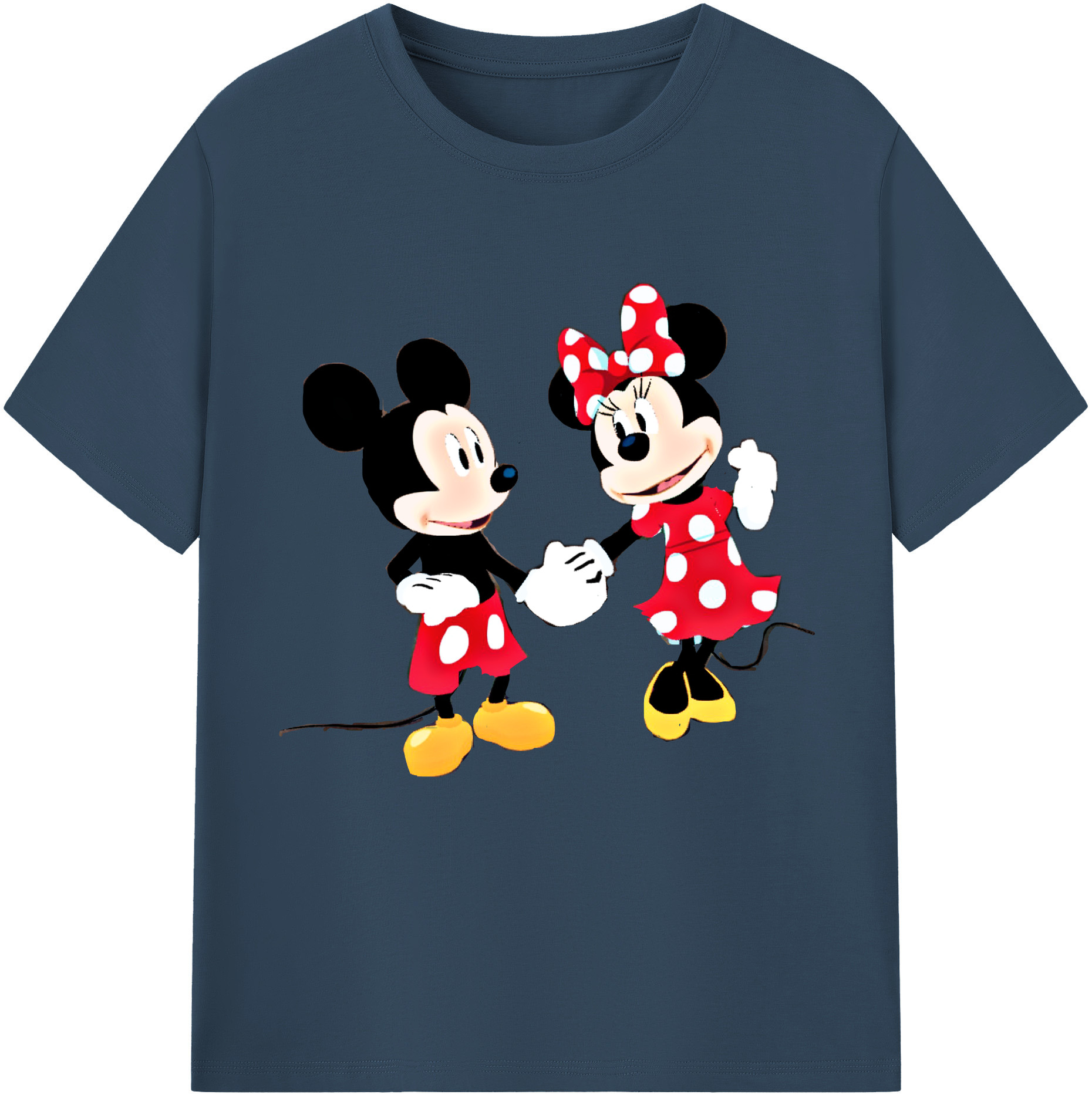 （画像用） ミッキーマウス Mickey Mouse 綿100％半袖Tシャツ（フロントプリント）
