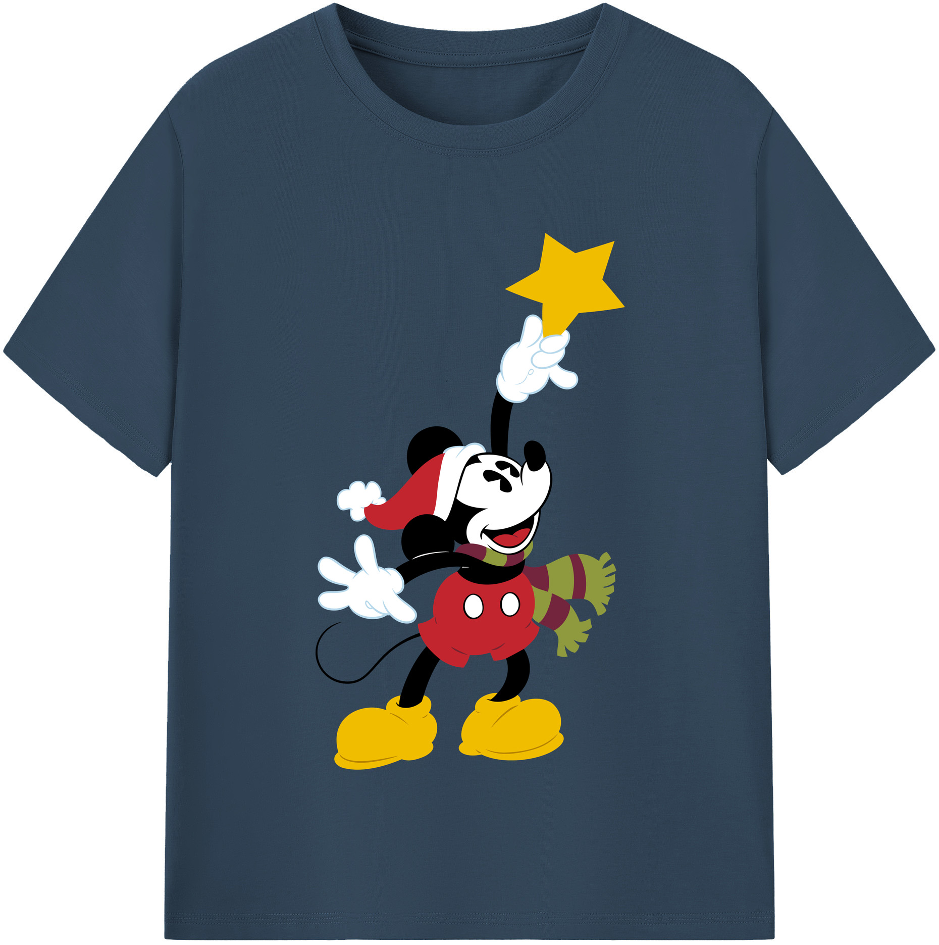 （画像用） ミッキーマウス Mickey Mouse 綿100％半袖Tシャツ（フロントプリント）