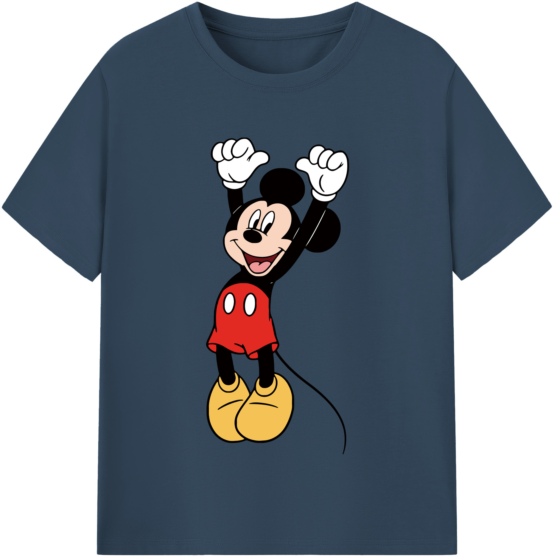 （画像用） ミッキーマウス Mickey Mouse 綿100％半袖Tシャツ（フロントプリント）