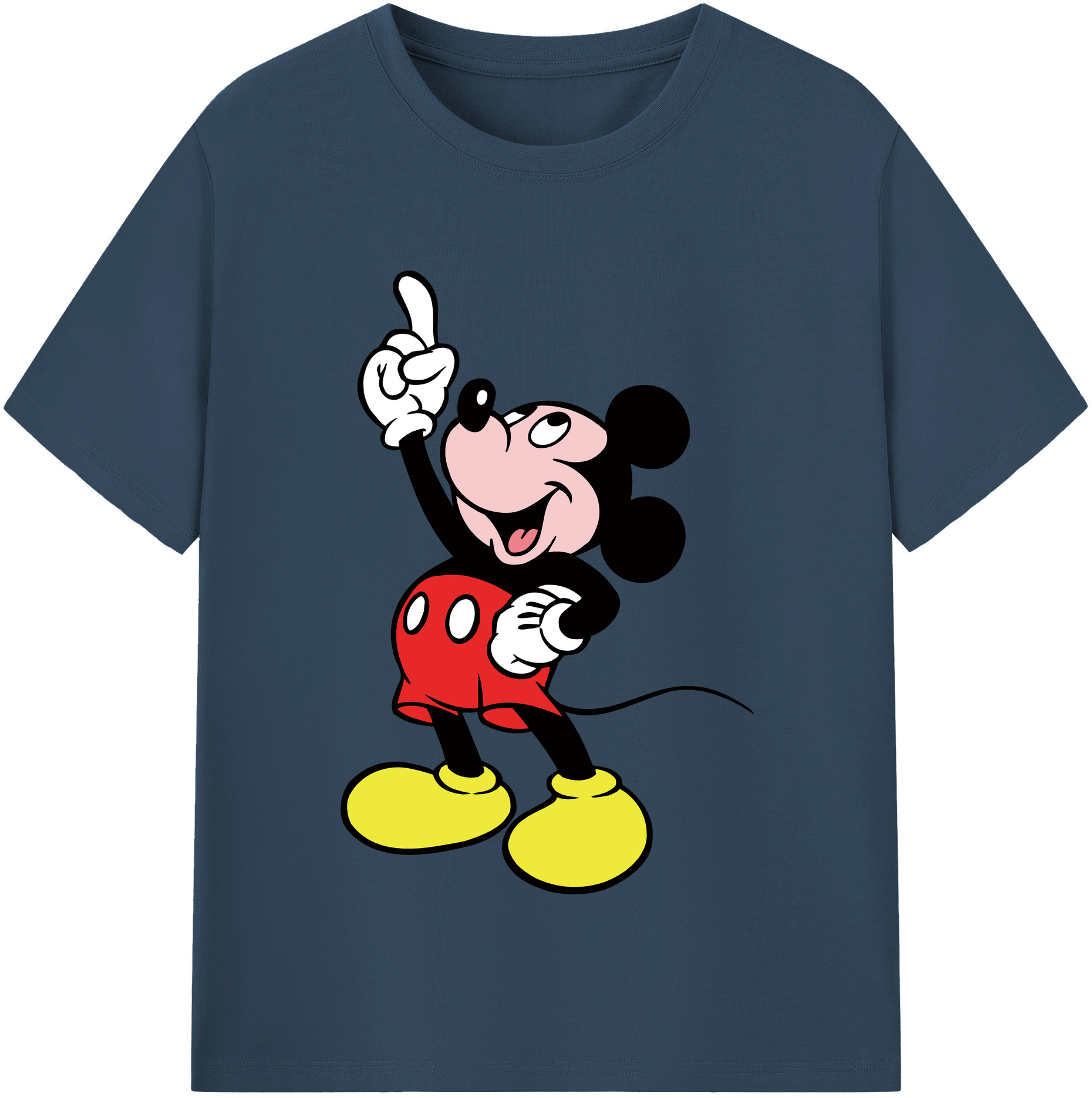 （画像用） ミッキーマウス Mickey Mouse 綿100％半袖Tシャツ（フロントプリント）
