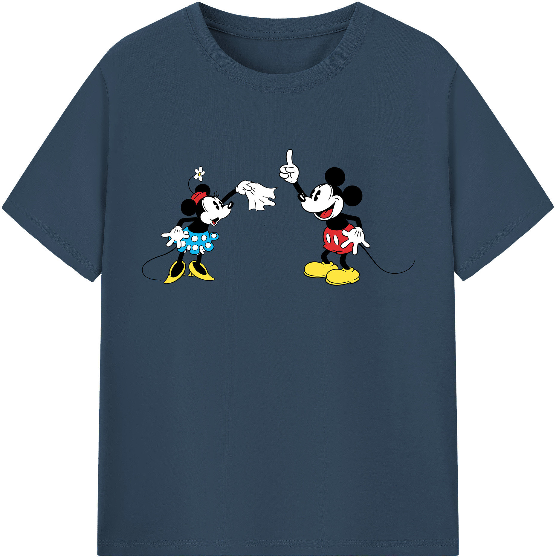 （画像用） ミッキーマウス Mickey Mouse 綿100％半袖Tシャツ（フロントプリント）