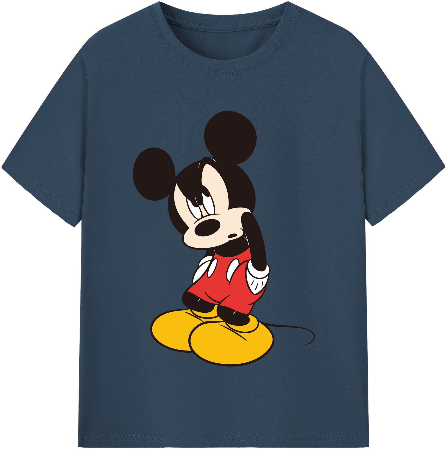 （画像用） ミッキーマウス Mickey Mouse 綿100％半袖Tシャツ（フロントプリント）
