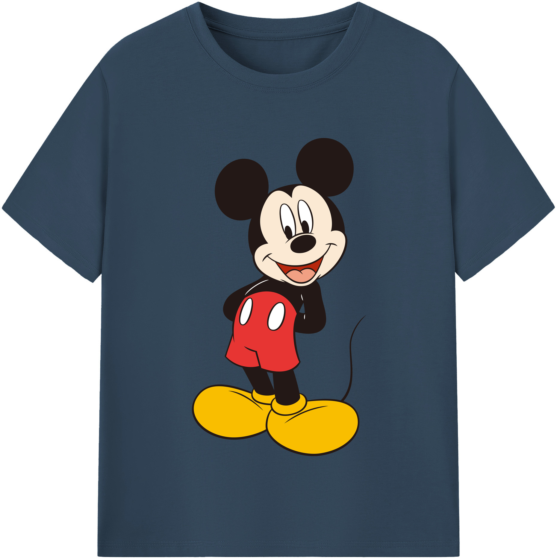 （画像用） ミッキーマウス Mickey Mouse 綿100％半袖Tシャツ（フロントプリント）