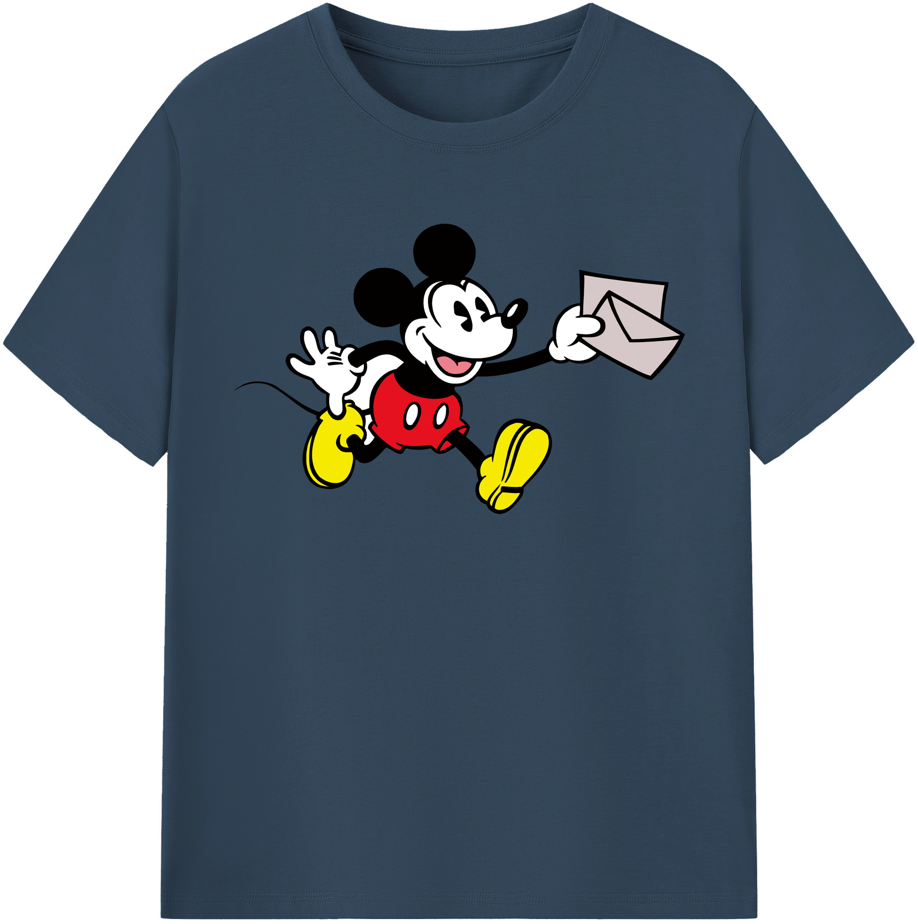 （画像用） ミッキーマウス Mickey Mouse 綿100％半袖Tシャツ（フロントプリント）