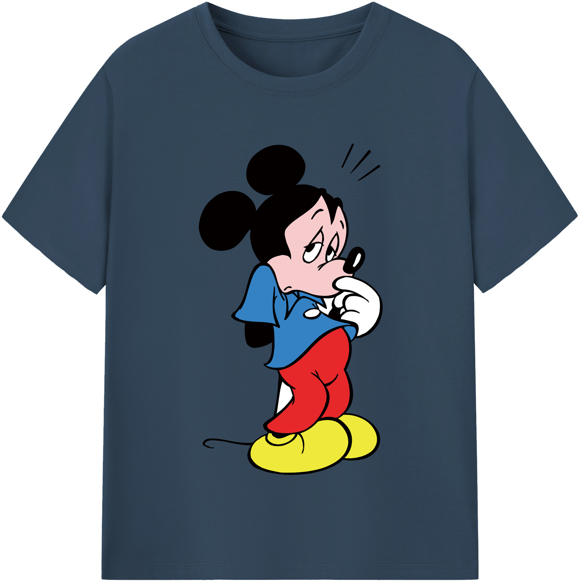 （画像用） ミッキーマウス Mickey Mouse 綿100％半袖Tシャツ（フロントプリント）