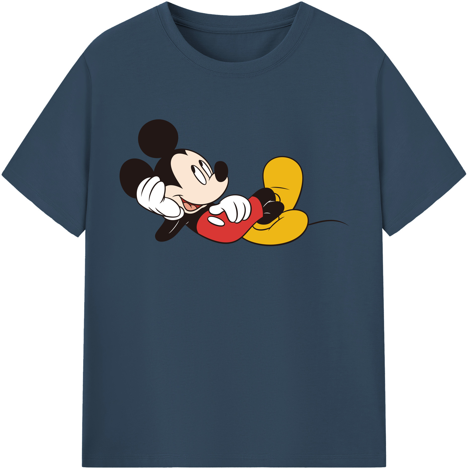 （画像用） ミッキーマウス Mickey Mouse 綿100％半袖Tシャツ（フロントプリント）