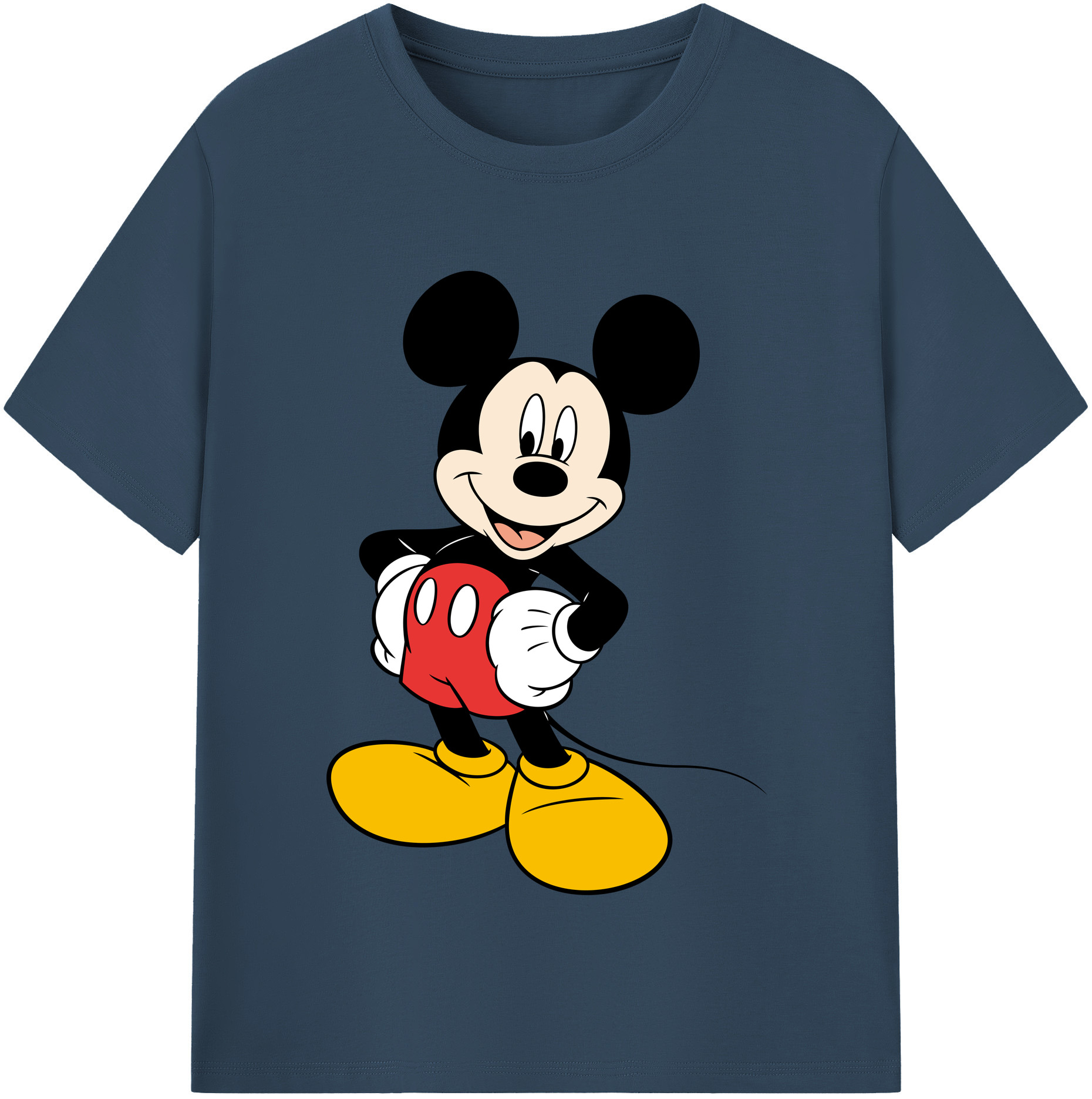 （画像用） ミッキーマウス Mickey Mouse 綿100％半袖Tシャツ（フロントプリント）