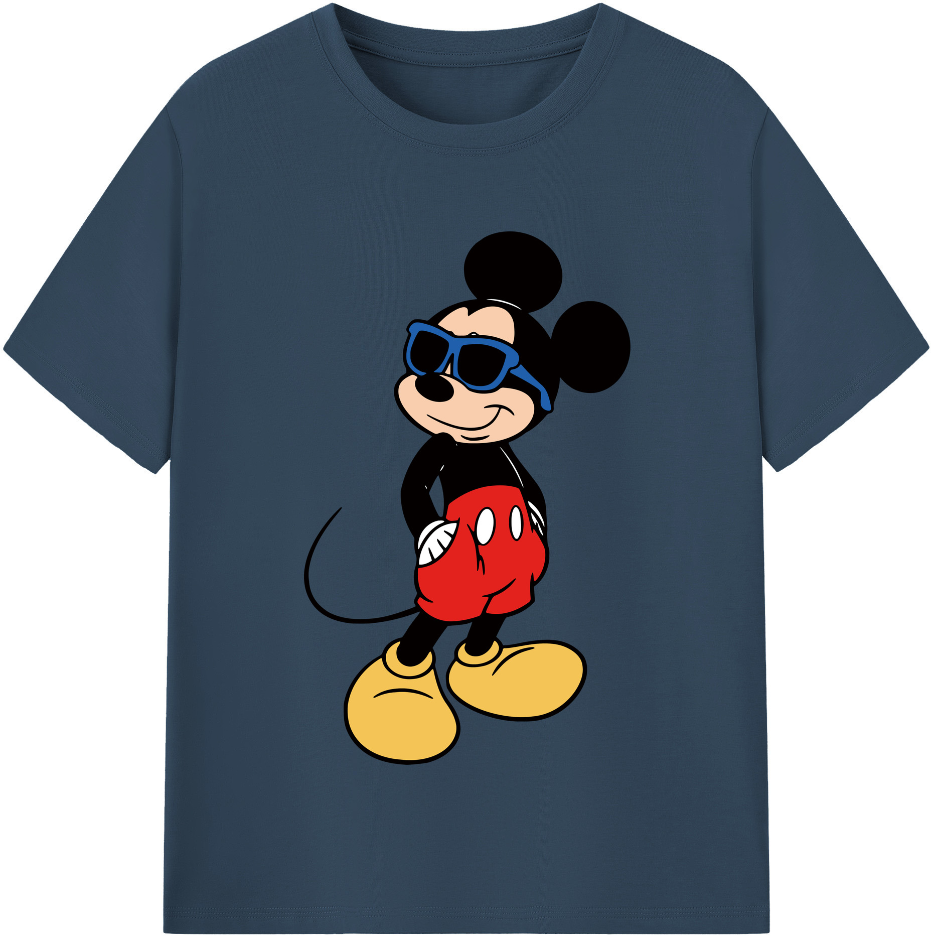 （画像用） ミッキーマウス Mickey Mouse 綿100％半袖Tシャツ（フロントプリント）
