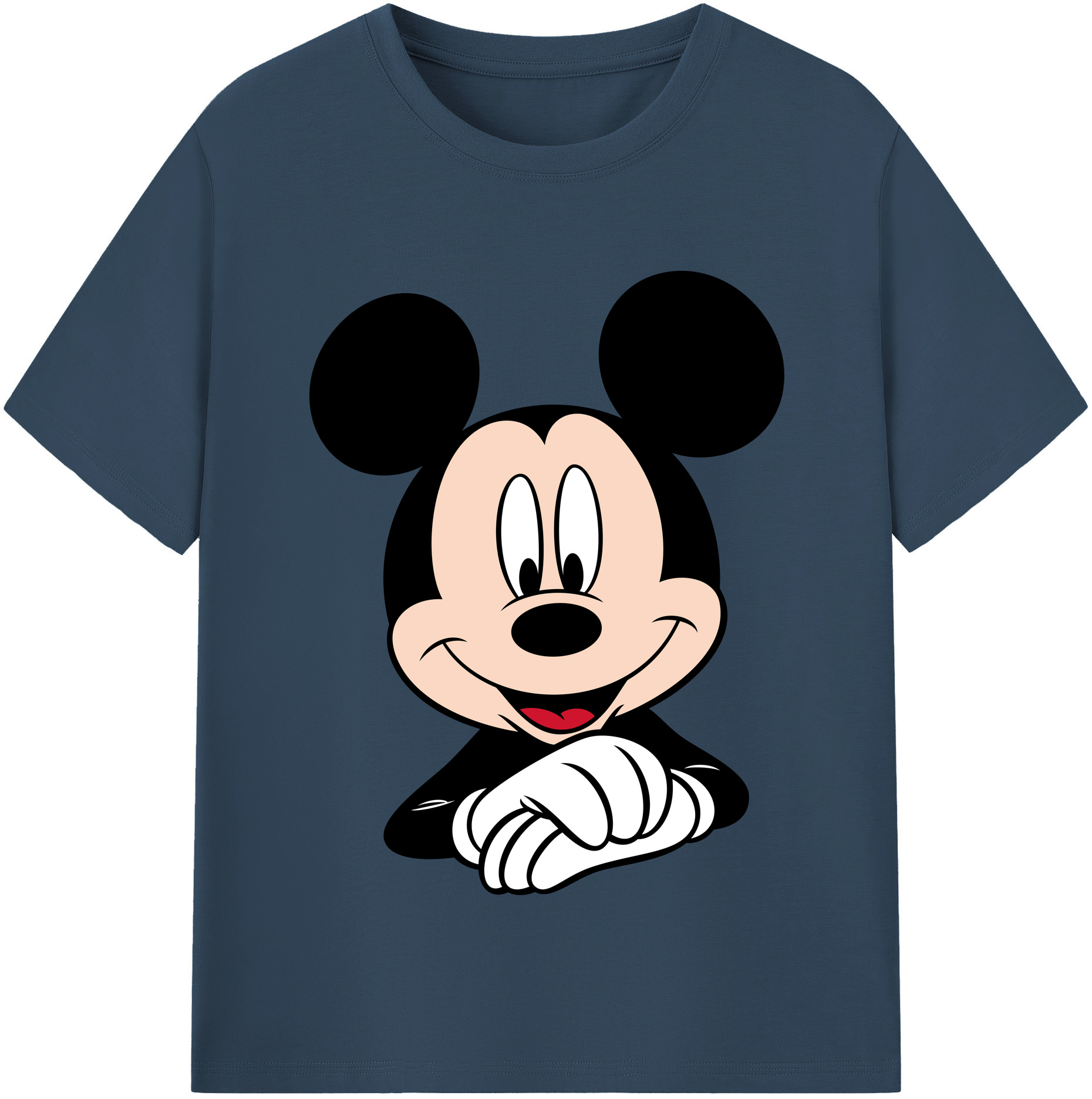 （画像用） ミッキーマウス Mickey Mouse 綿100％半袖Tシャツ（フロントプリント）
