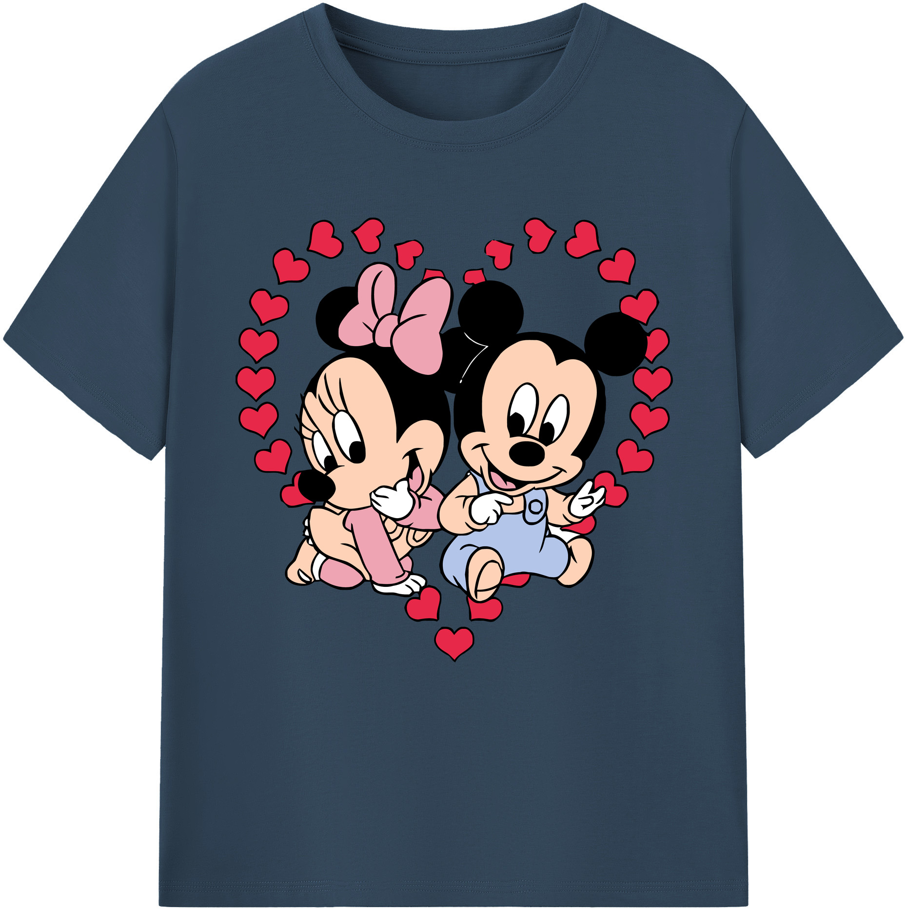 （画像用） ミッキーマウス Mickey Mouse 綿100％半袖Tシャツ（フロントプリント）
