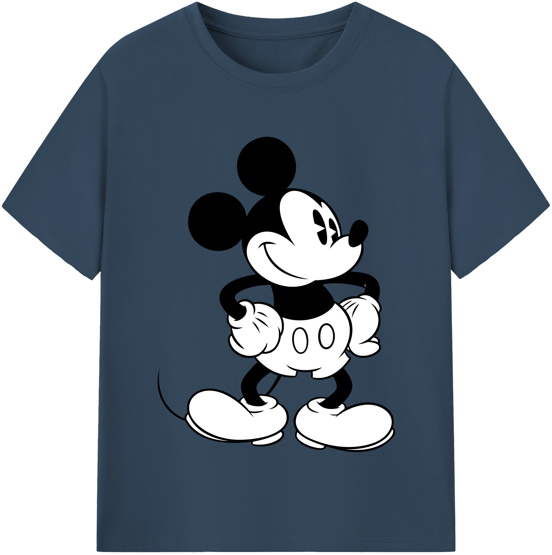 （画像用） ミッキーマウス Mickey Mouse 綿100％半袖Tシャツ（フロントプリント）