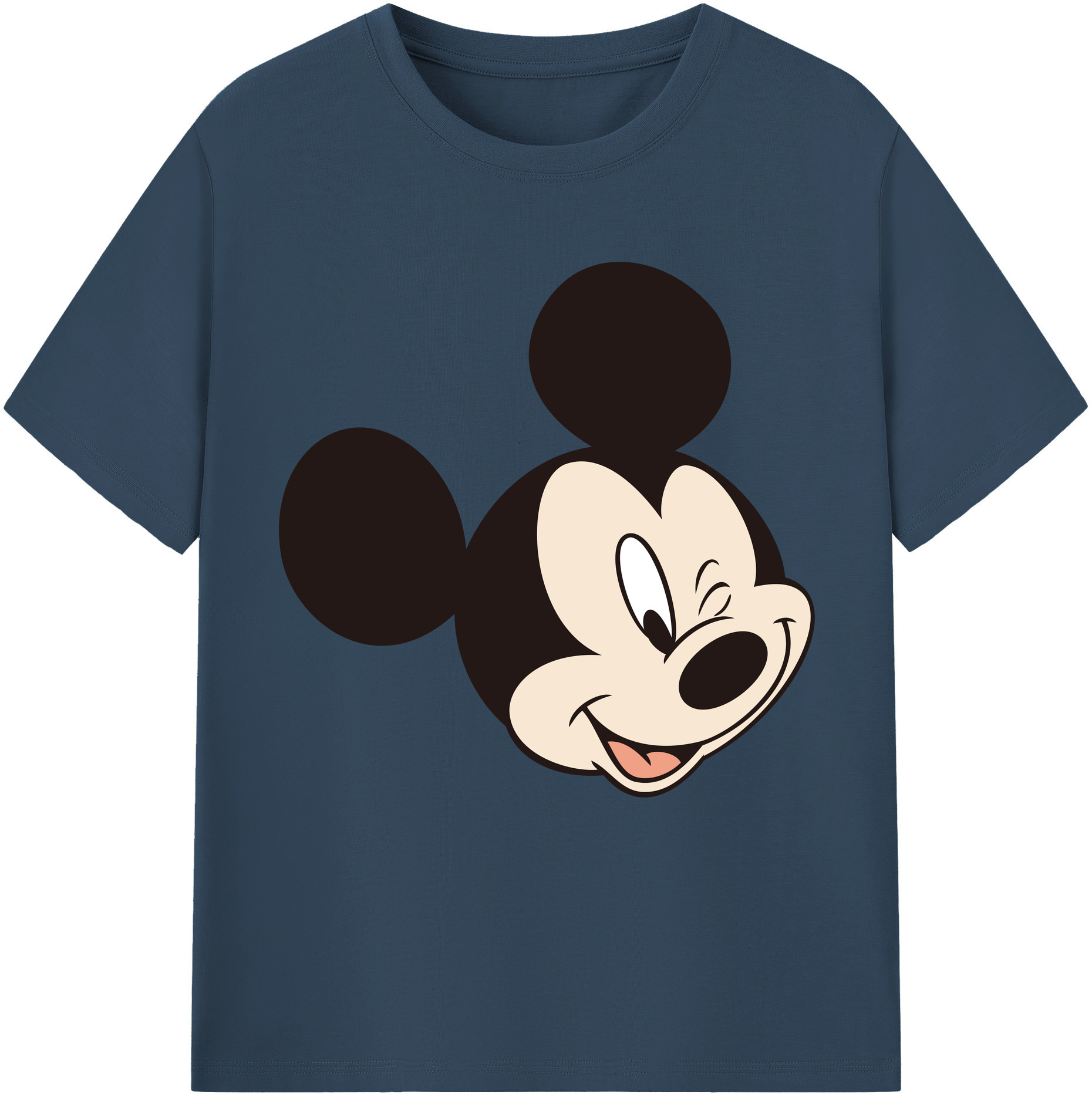 （画像用） ミッキーマウス Mickey Mouse 綿100％半袖Tシャツ（フロントプリント）