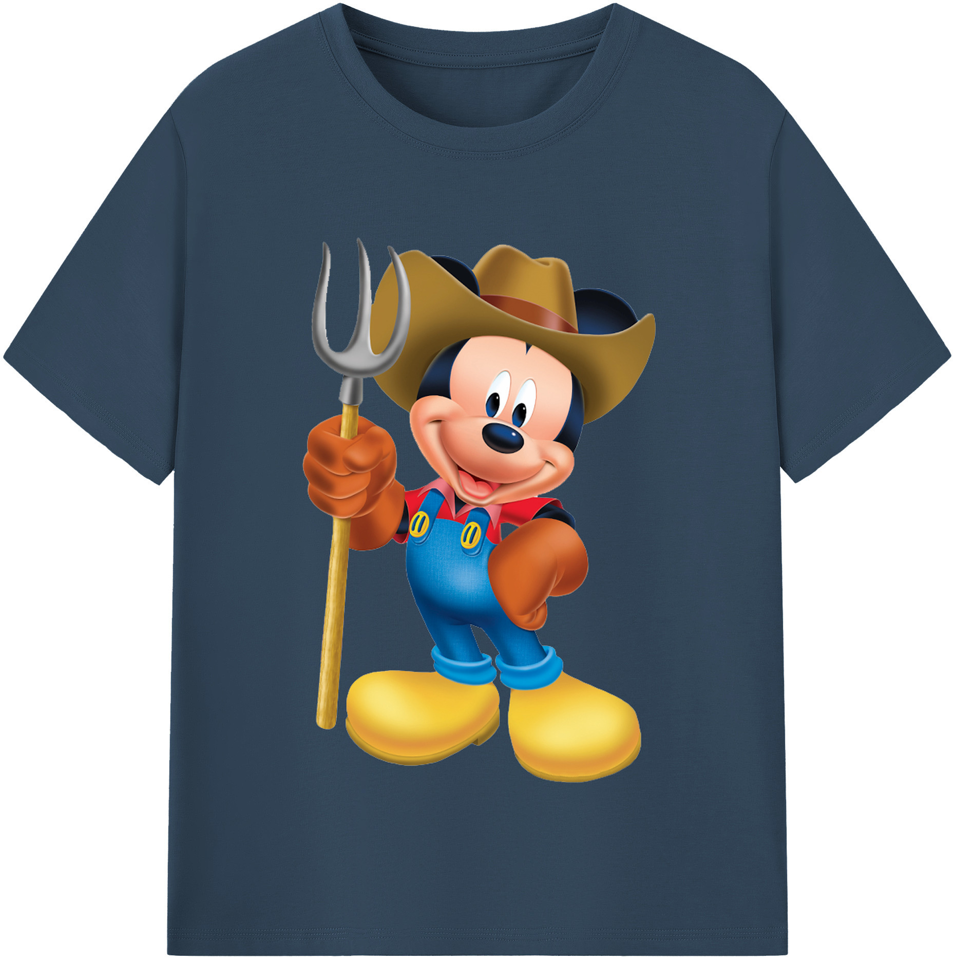 （画像用） ミッキーマウス Mickey Mouse 綿100％半袖Tシャツ（フロントプリント）