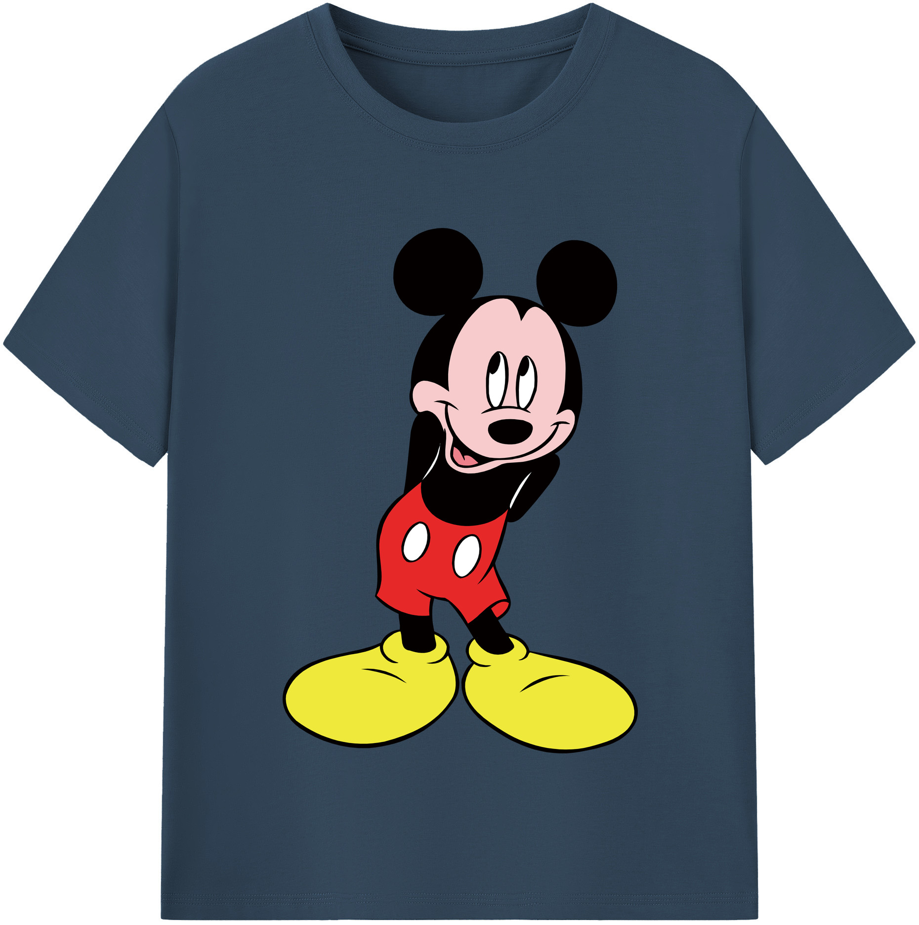 （画像用） ミッキーマウス Mickey Mouse 綿100％半袖Tシャツ（フロントプリント）