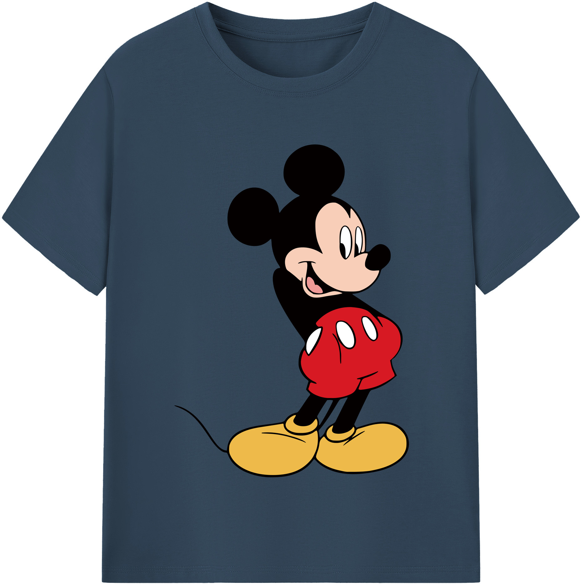 （画像用） ミッキーマウス Mickey Mouse 綿100％半袖Tシャツ（フロントプリント）