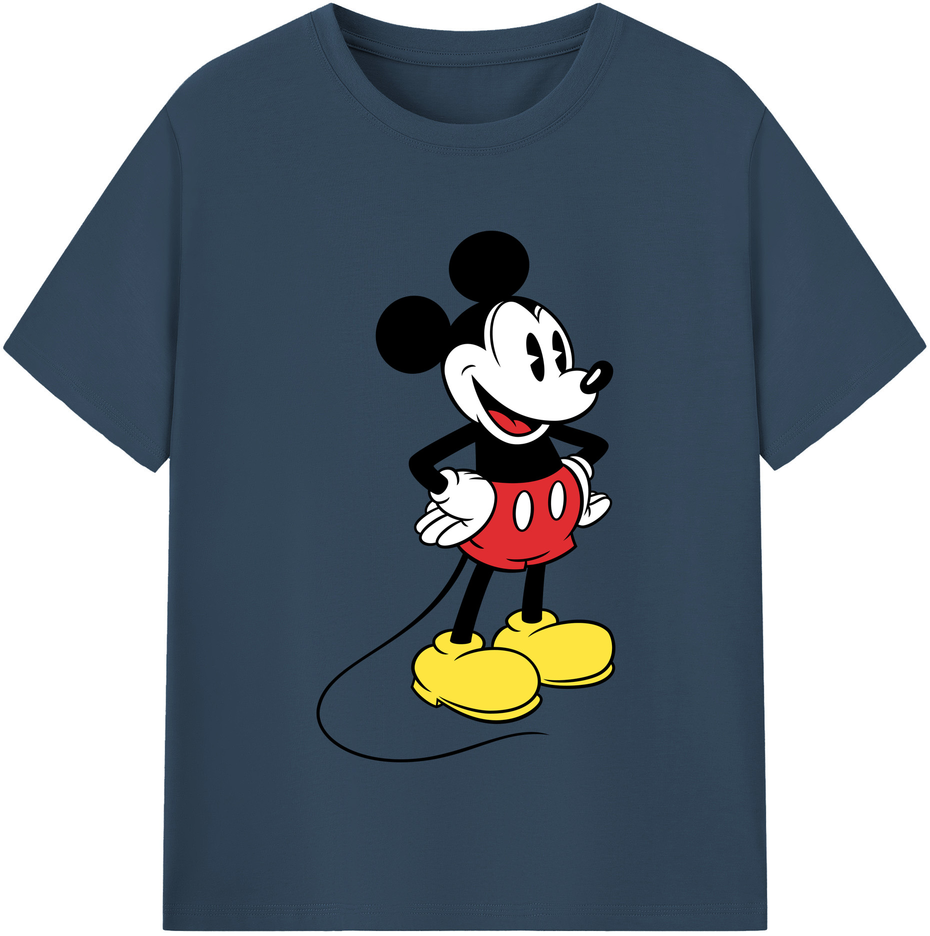 （画像用） ミッキーマウス Mickey Mouse 綿100％半袖Tシャツ（フロントプリント）