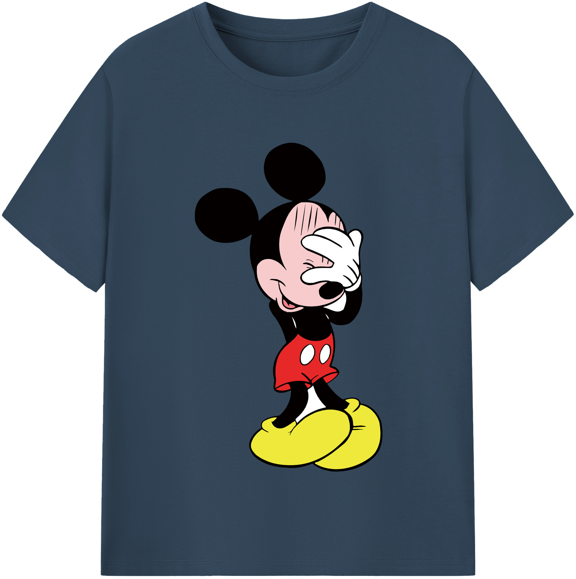 （画像用） ミッキーマウス Mickey Mouse 綿100％半袖Tシャツ（フロントプリント）