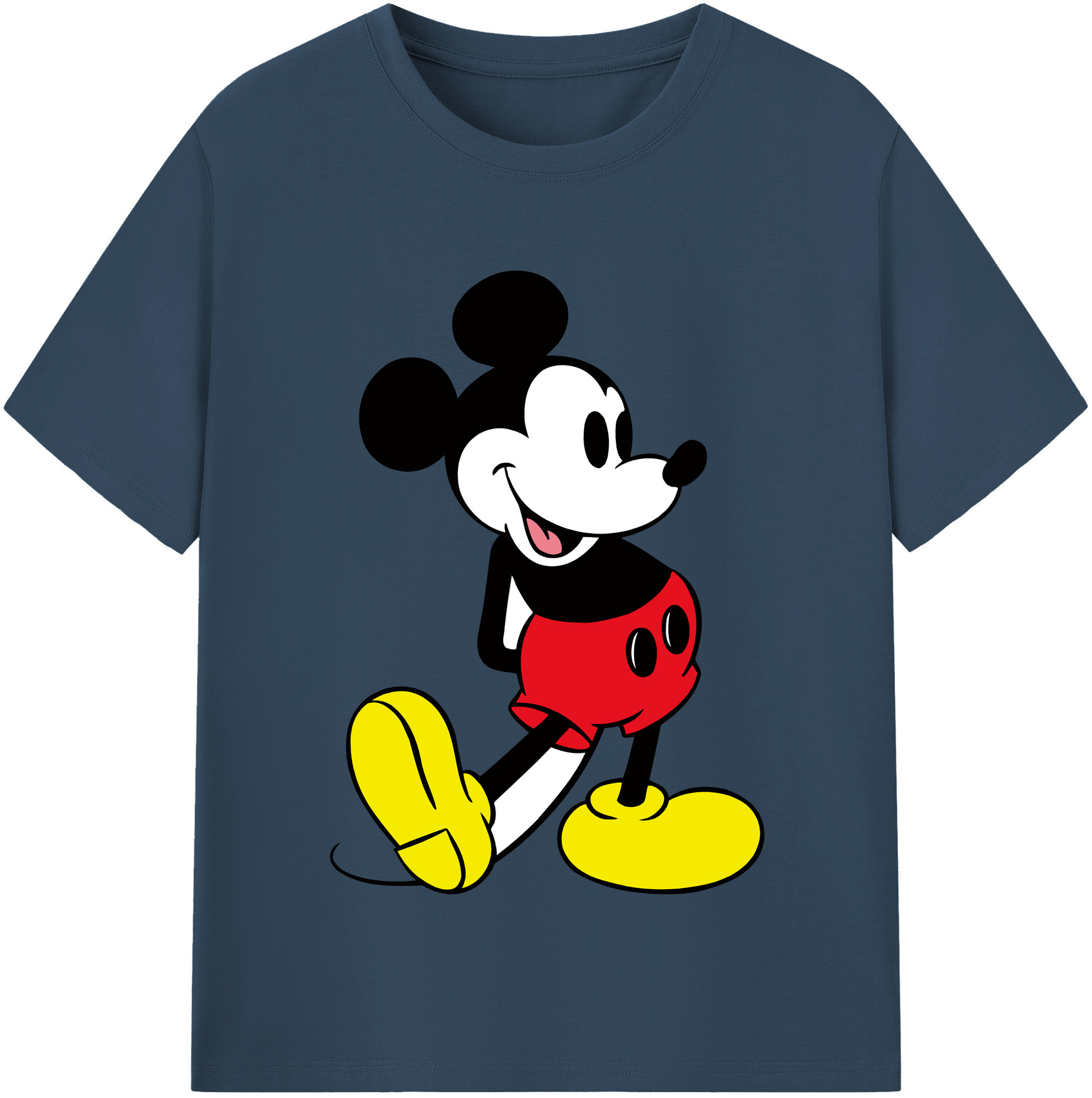 （画像用） ミッキーマウス Mickey Mouse 綿100％半袖Tシャツ（フロントプリント）