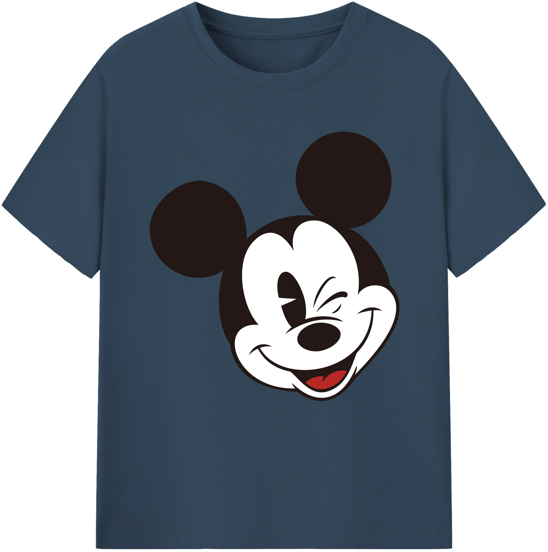 （画像用） ミッキーマウス Mickey Mouse 綿100％半袖Tシャツ（フロントプリント）