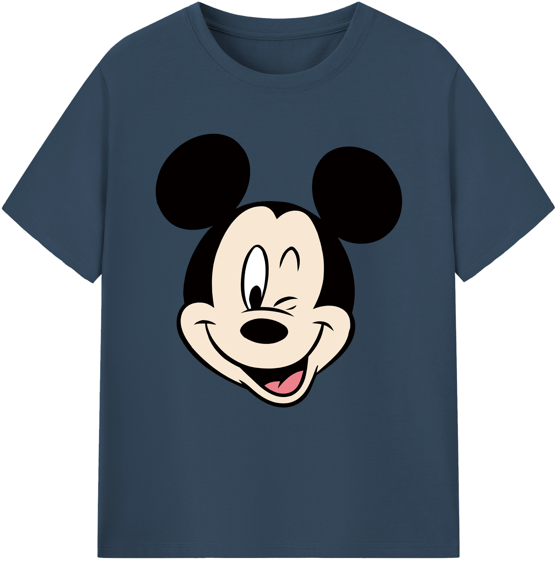 （画像用） ミッキーマウス Mickey Mouse 綿100％半袖Tシャツ（フロントプリント）
