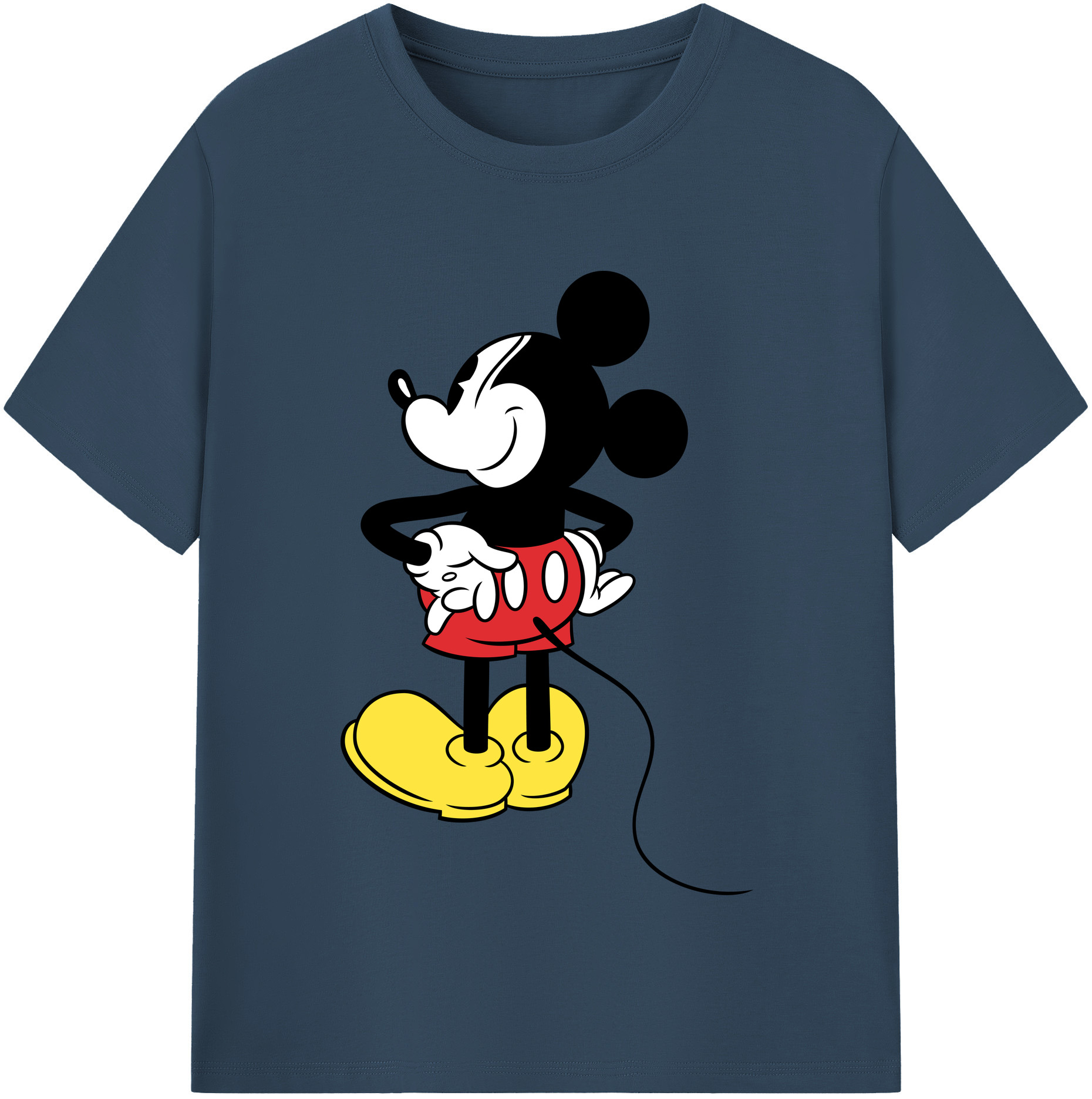 （画像用） ミッキーマウス Mickey Mouse 綿100％半袖Tシャツ（フロントプリント）