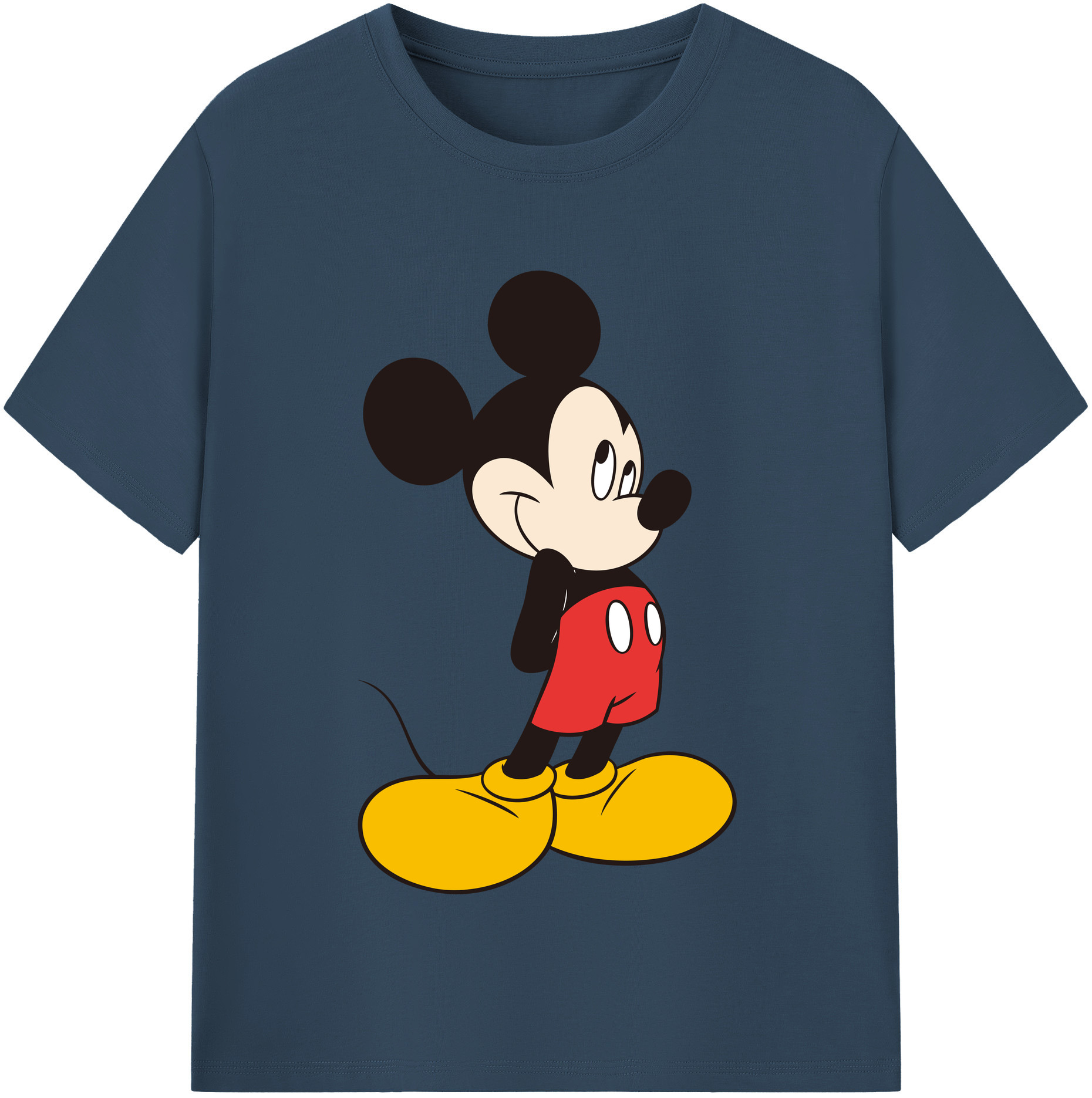 （画像用） ミッキーマウス Mickey Mouse 綿100％半袖Tシャツ（フロントプリント）