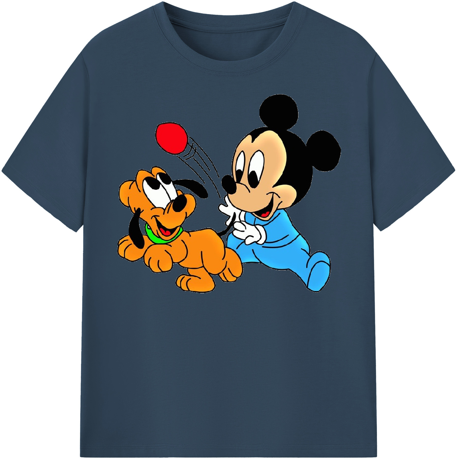 （画像用） ミッキーマウス Mickey Mouse 綿100％半袖Tシャツ（フロントプリント）