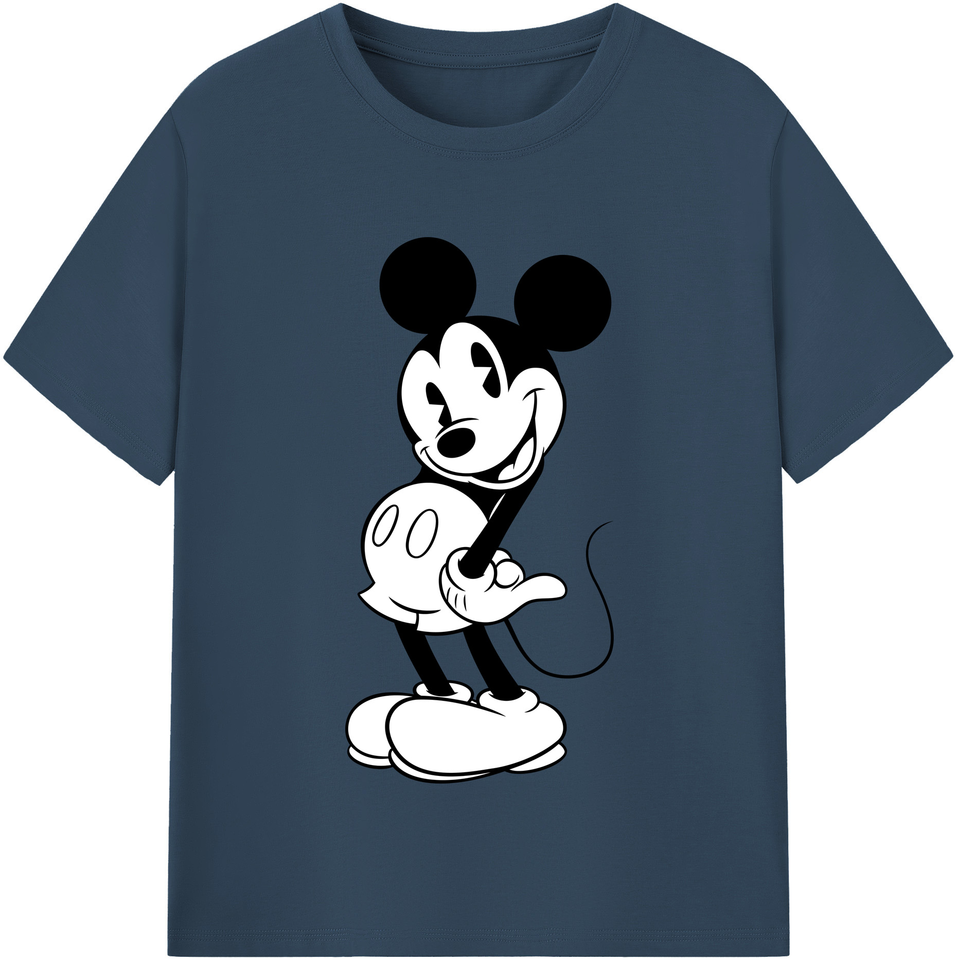 （画像用） ミッキーマウス Mickey Mouse 綿100％半袖Tシャツ（フロントプリント）