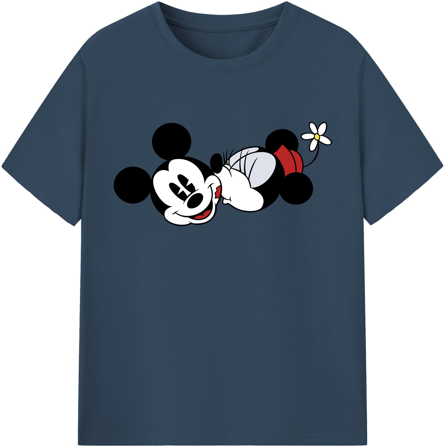 （画像用） ミッキーマウス Mickey Mouse 綿100％半袖Tシャツ（フロントプリント）