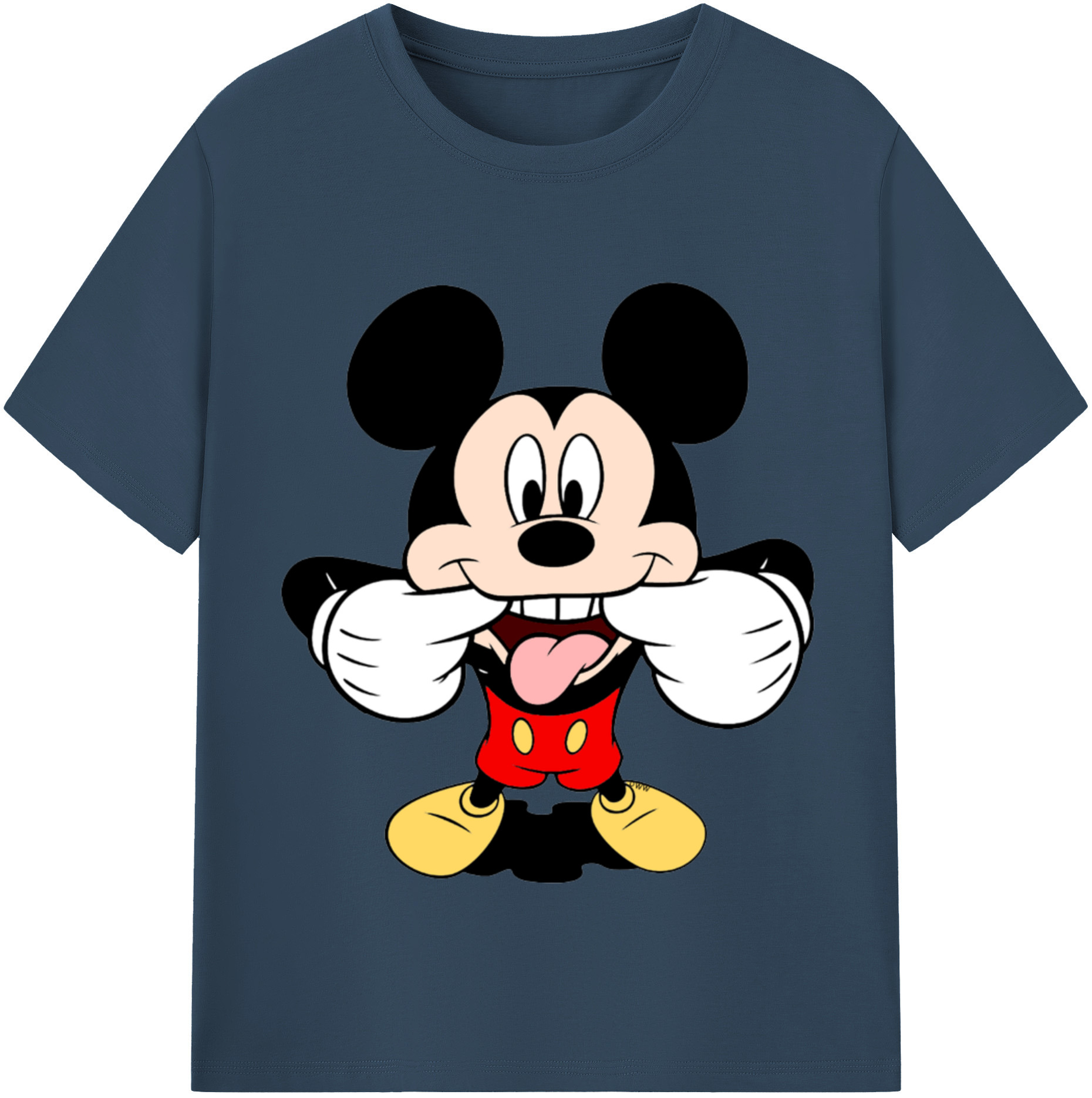 （画像用） ミッキーマウス Mickey Mouse 綿100％半袖Tシャツ（フロントプリント）