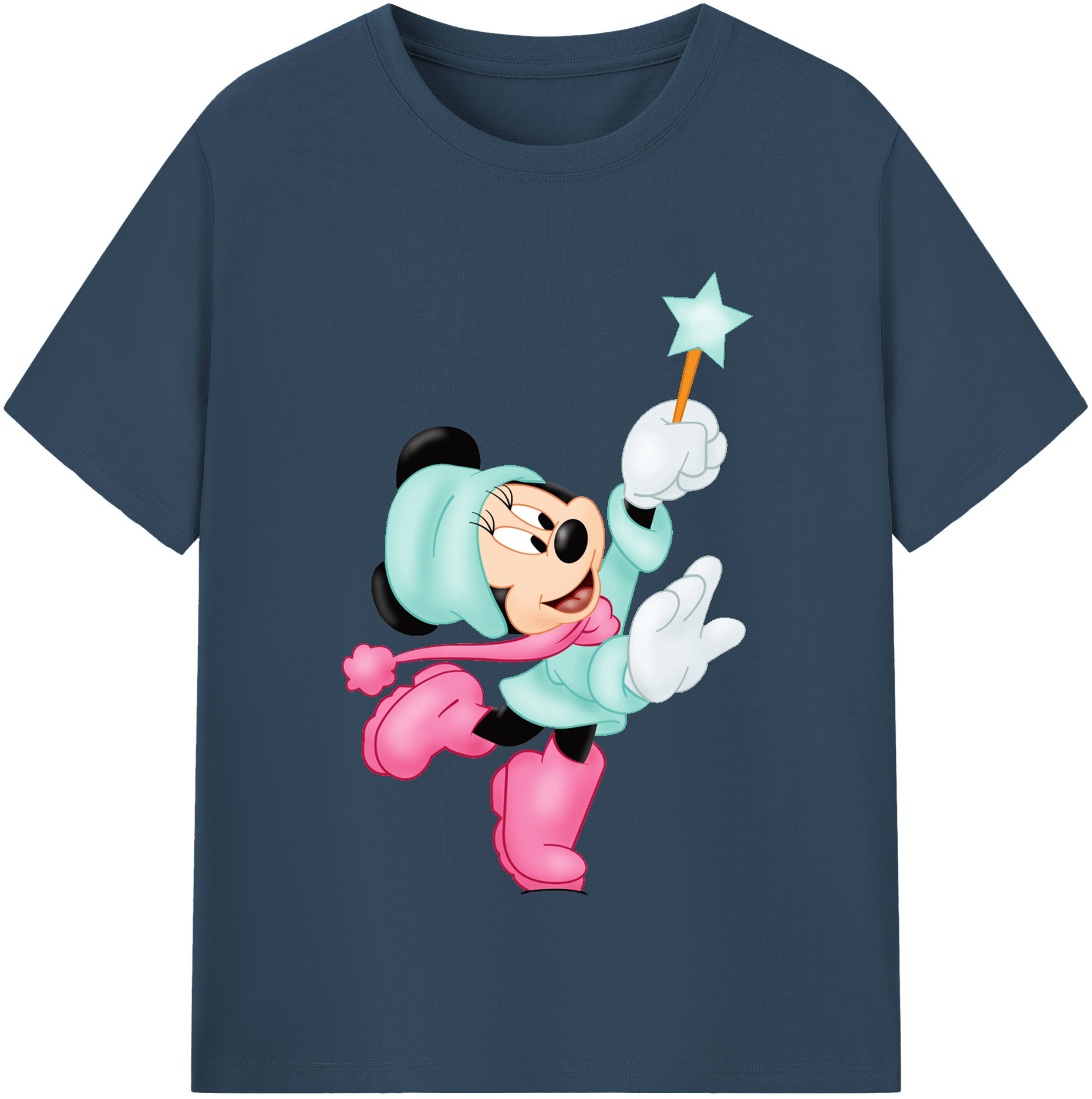 （画像用） ミッキーマウス Mickey Mouse 綿100％半袖Tシャツ（フロントプリント）