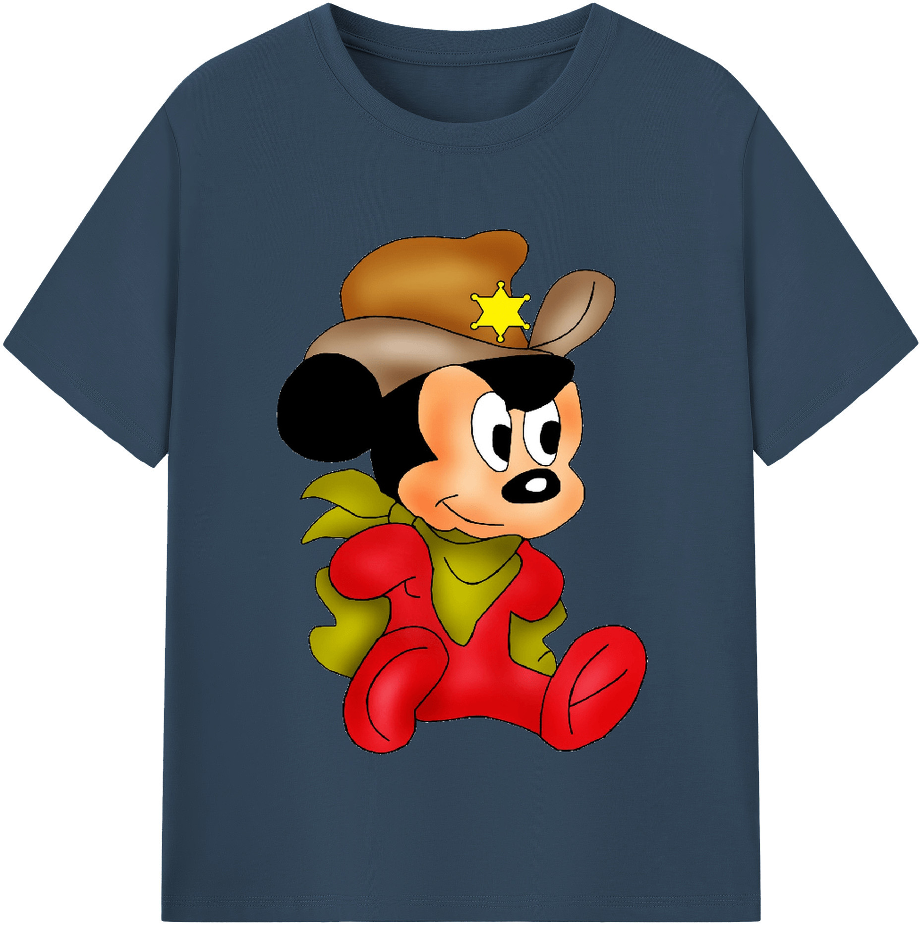 （画像用） ミッキーマウス Mickey Mouse 綿100％半袖Tシャツ（フロントプリント）