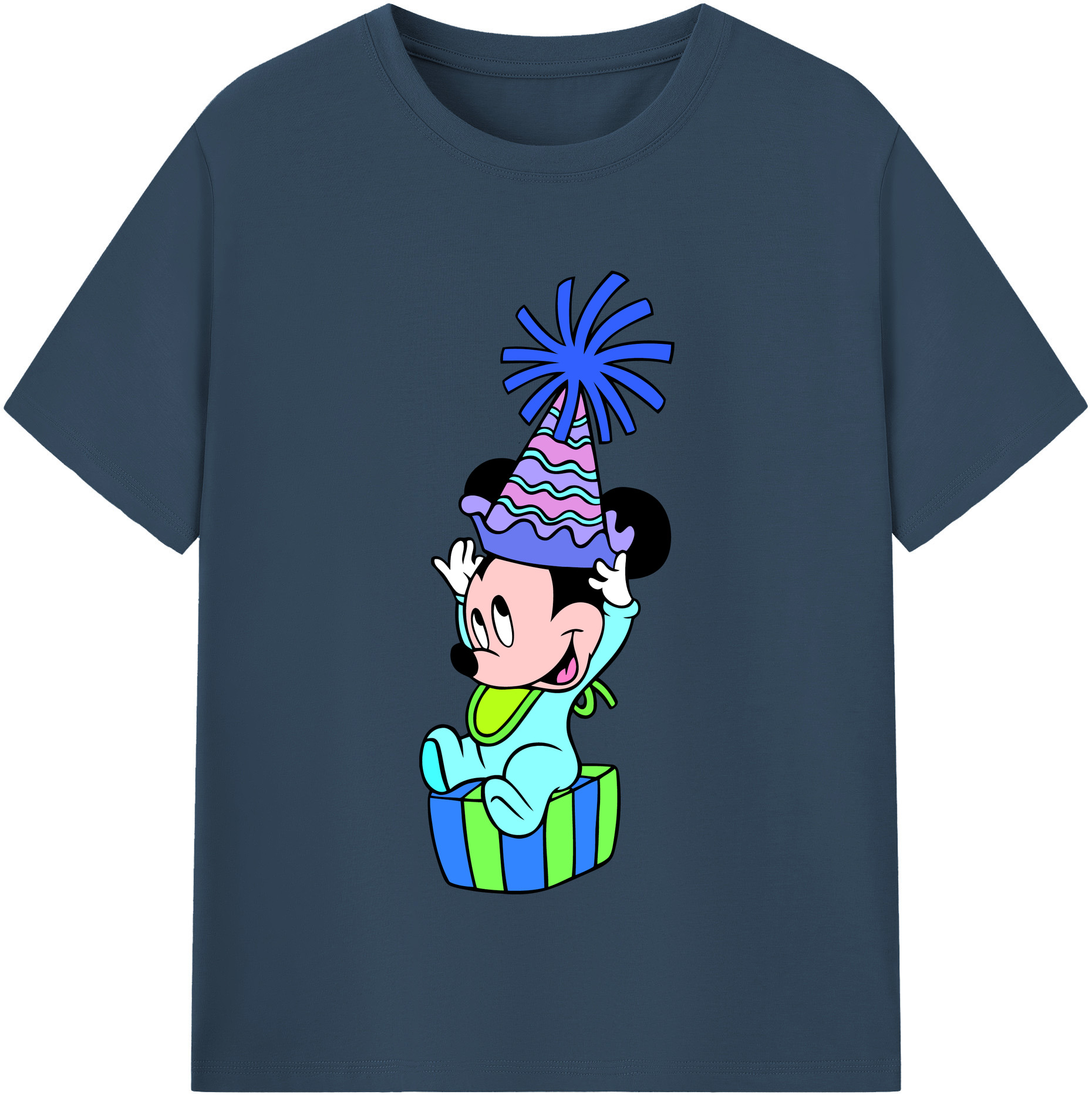 （画像用） ミッキーマウス Mickey Mouse 綿100％半袖Tシャツ（フロントプリント）