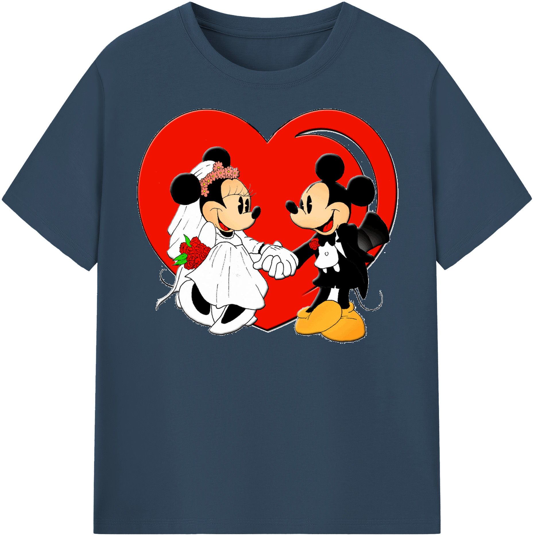 （画像用） ミッキーマウス Mickey Mouse 綿100％半袖Tシャツ（フロントプリント）
