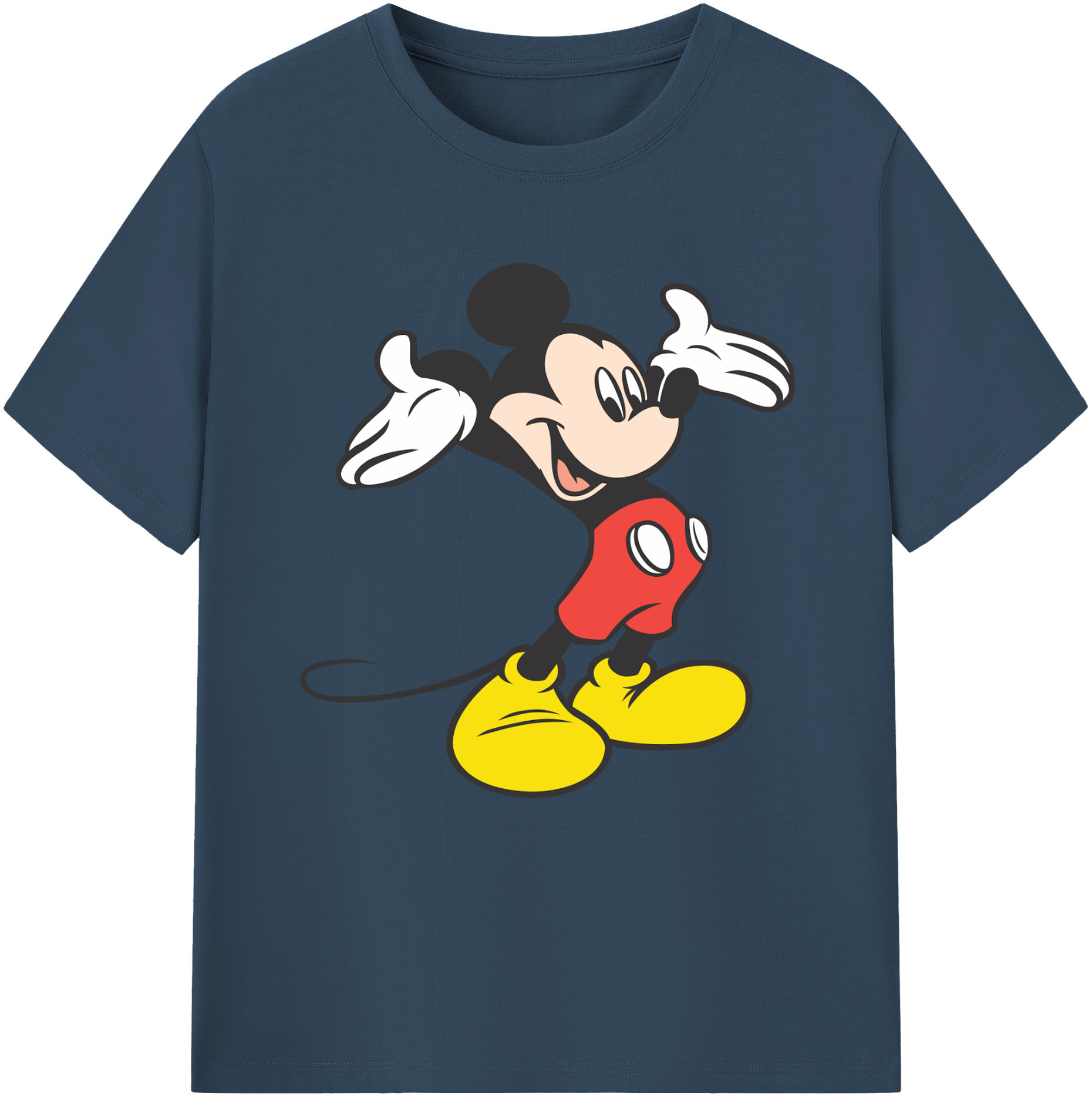 （画像用） ミッキーマウス Mickey Mouse 綿100％半袖Tシャツ（フロントプリント）