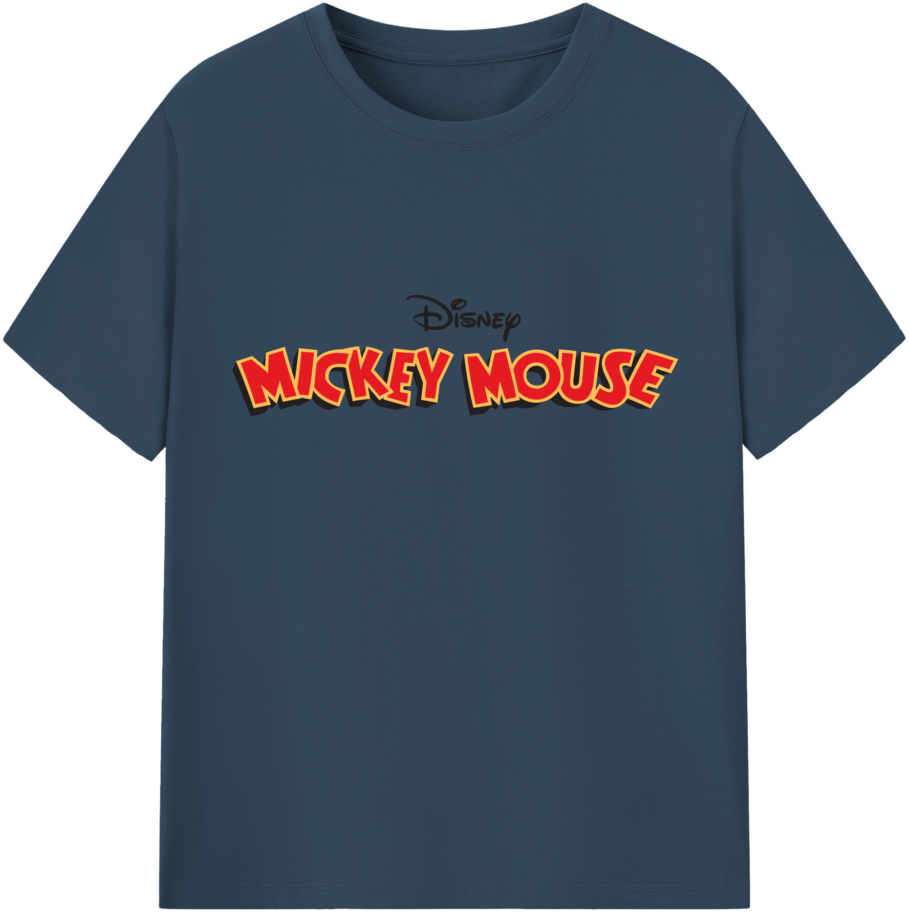 （画像用） ミッキーマウス Mickey Mouse 綿100％半袖Tシャツ（フロントプリント）