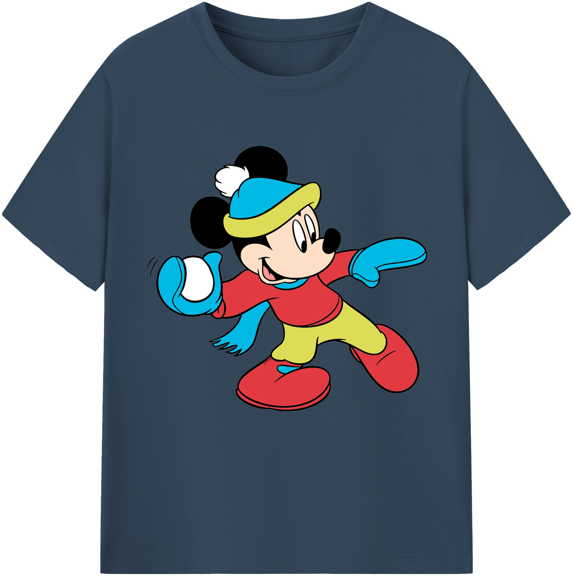 （画像用） ミッキーマウス Mickey Mouse 綿100％半袖Tシャツ（フロントプリント）