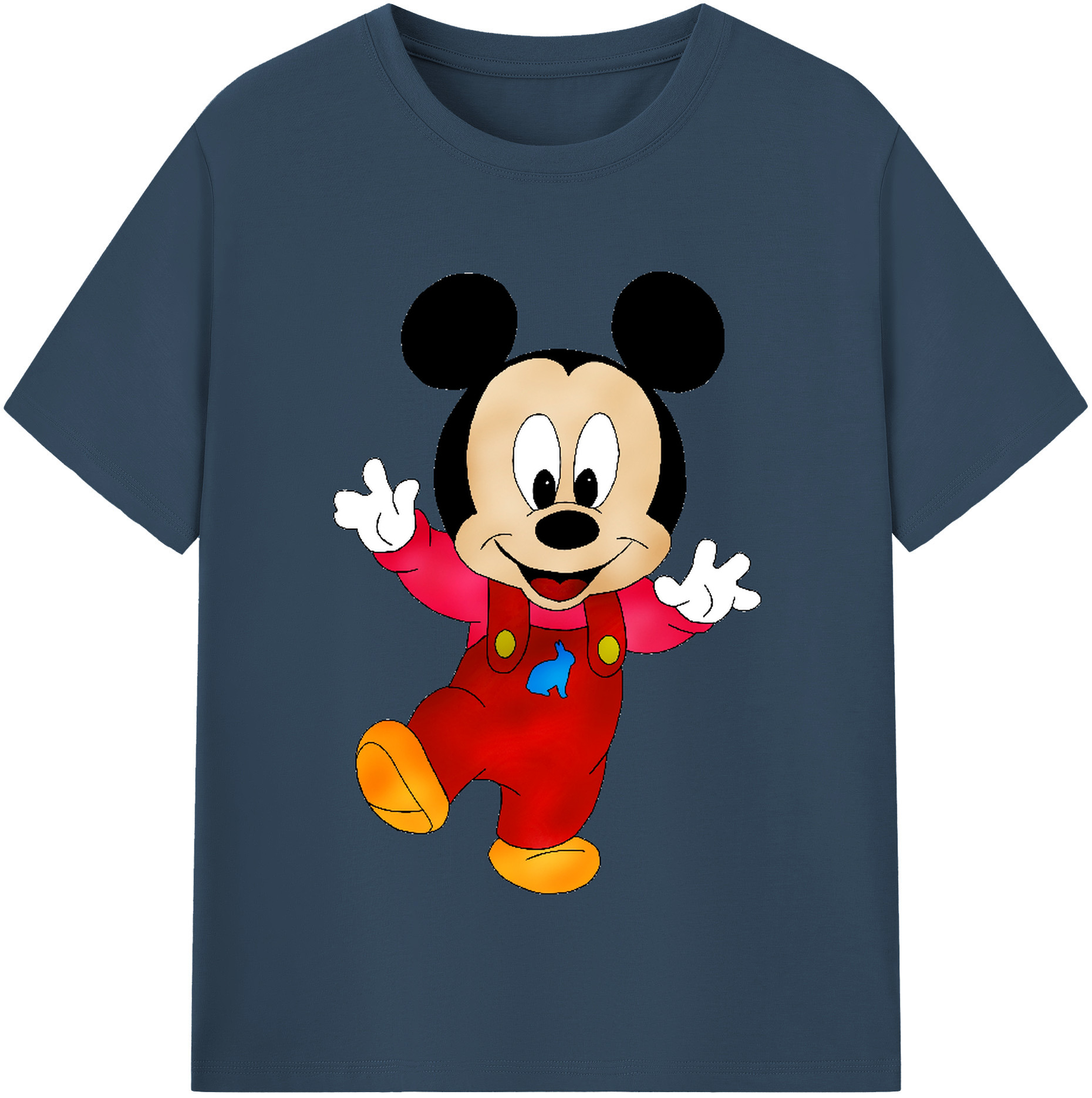 （画像用） ミッキーマウス Mickey Mouse 綿100％半袖Tシャツ（フロントプリント）