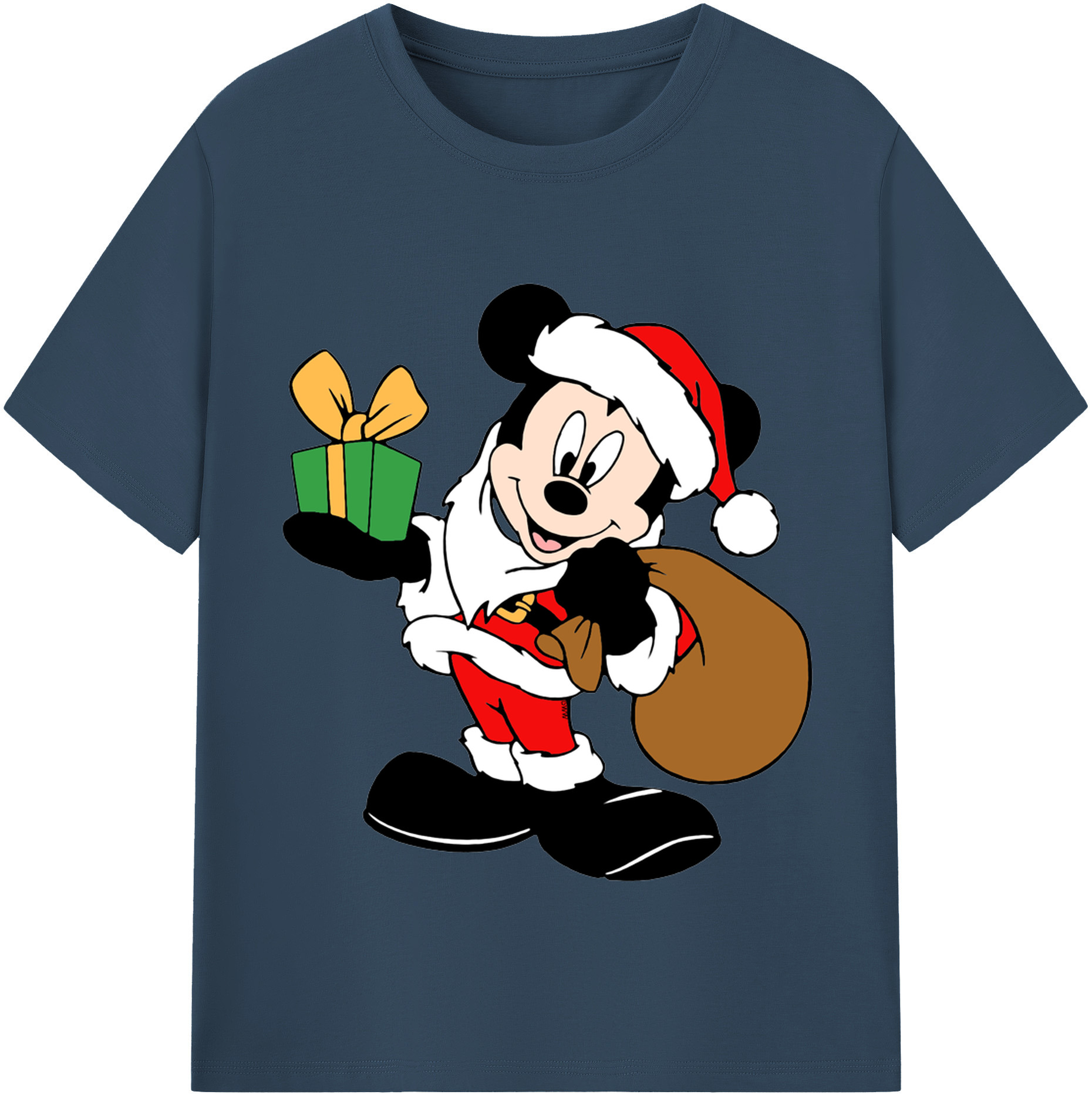 （画像用） ミッキーマウス Mickey Mouse 綿100％半袖Tシャツ（フロントプリント）