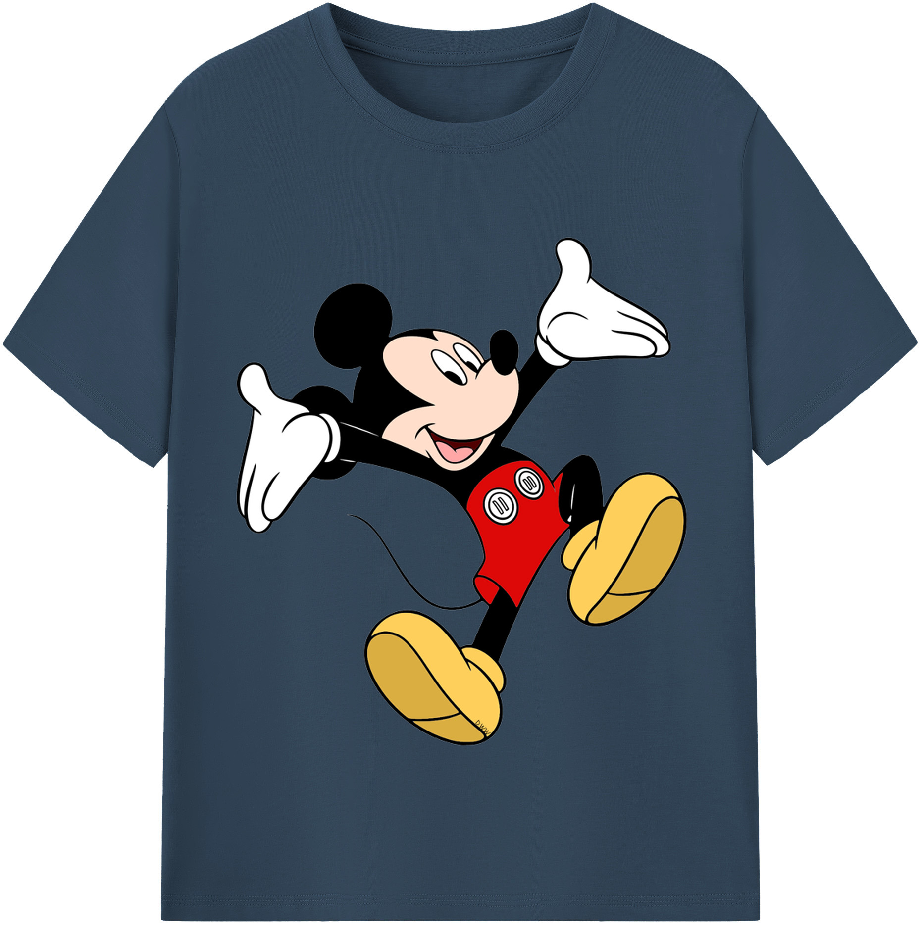 （画像用） ミッキーマウス Mickey Mouse 綿100％半袖Tシャツ（フロントプリント）