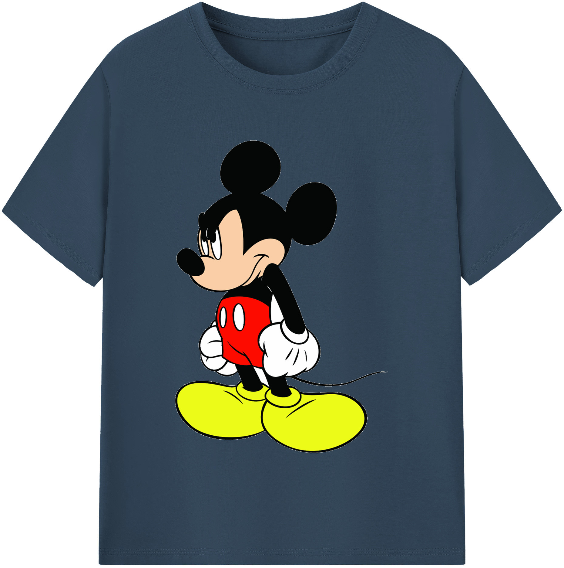 （画像用） ミッキーマウス Mickey Mouse 綿100％半袖Tシャツ（フロントプリント）