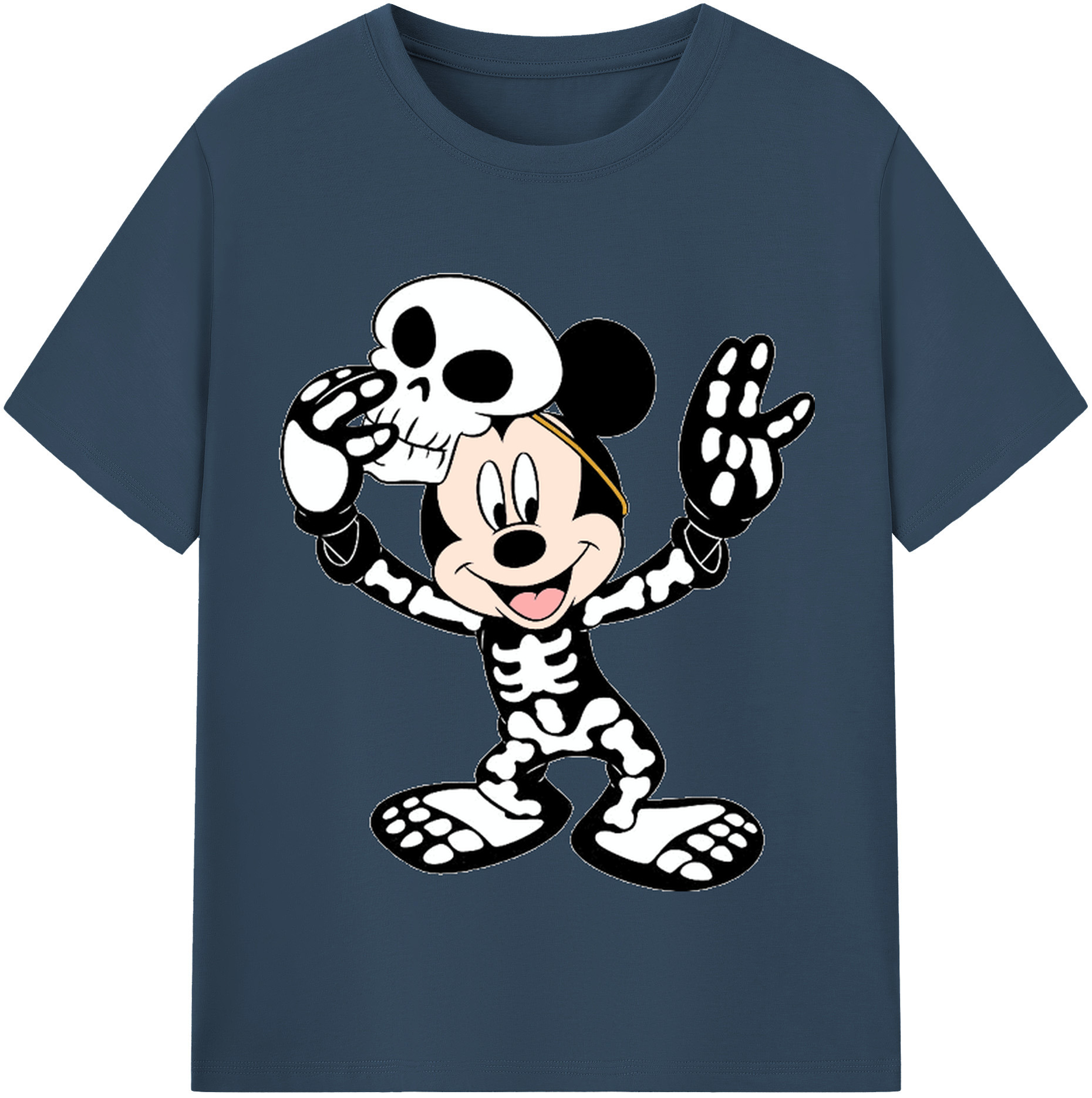 （画像用） ミッキーマウス Mickey Mouse 綿100％半袖Tシャツ（フロントプリント）