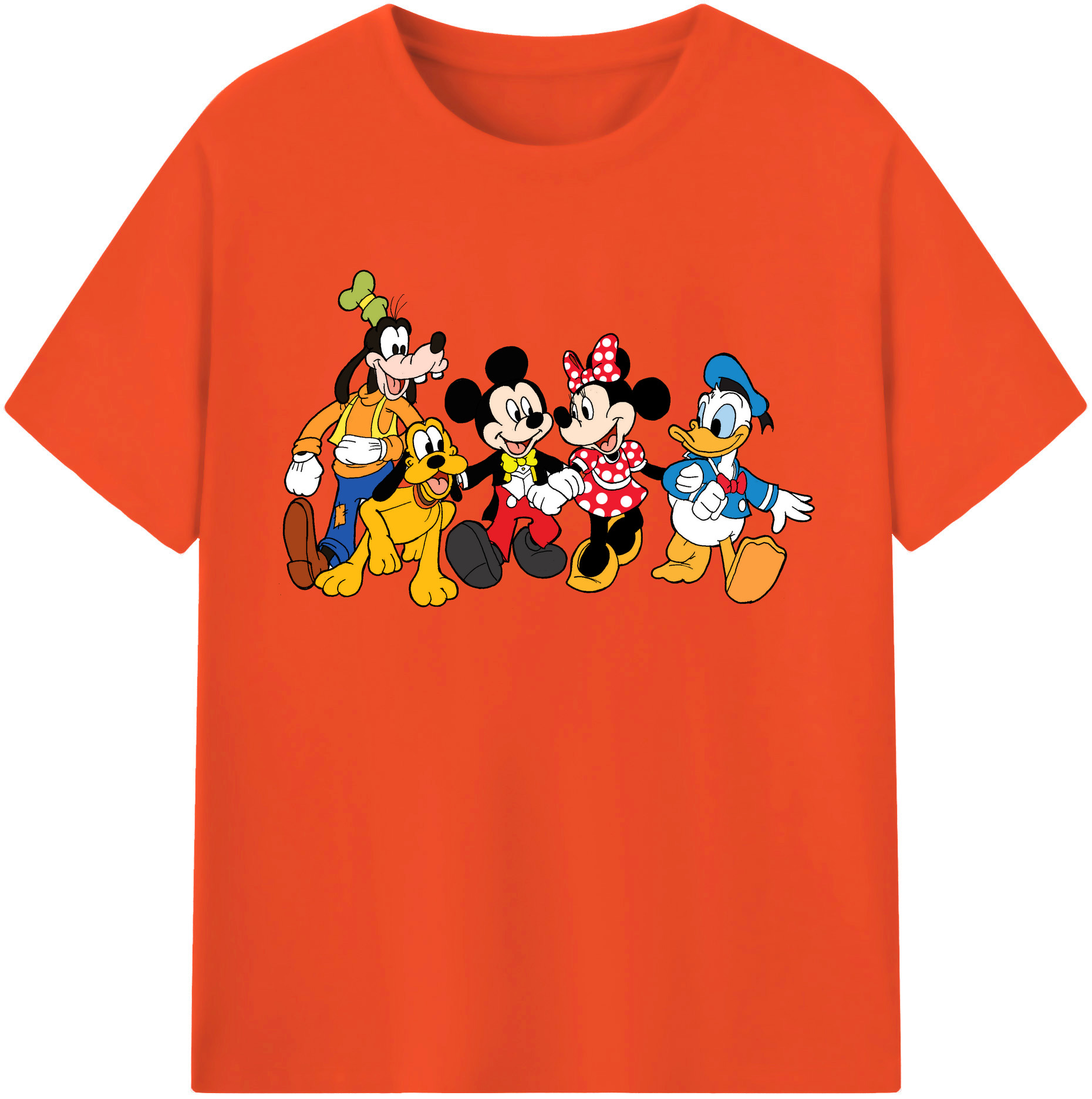（画像用） ミッキーマウス Mickey Mouse 綿100％半袖Tシャツ（フロントプリント）