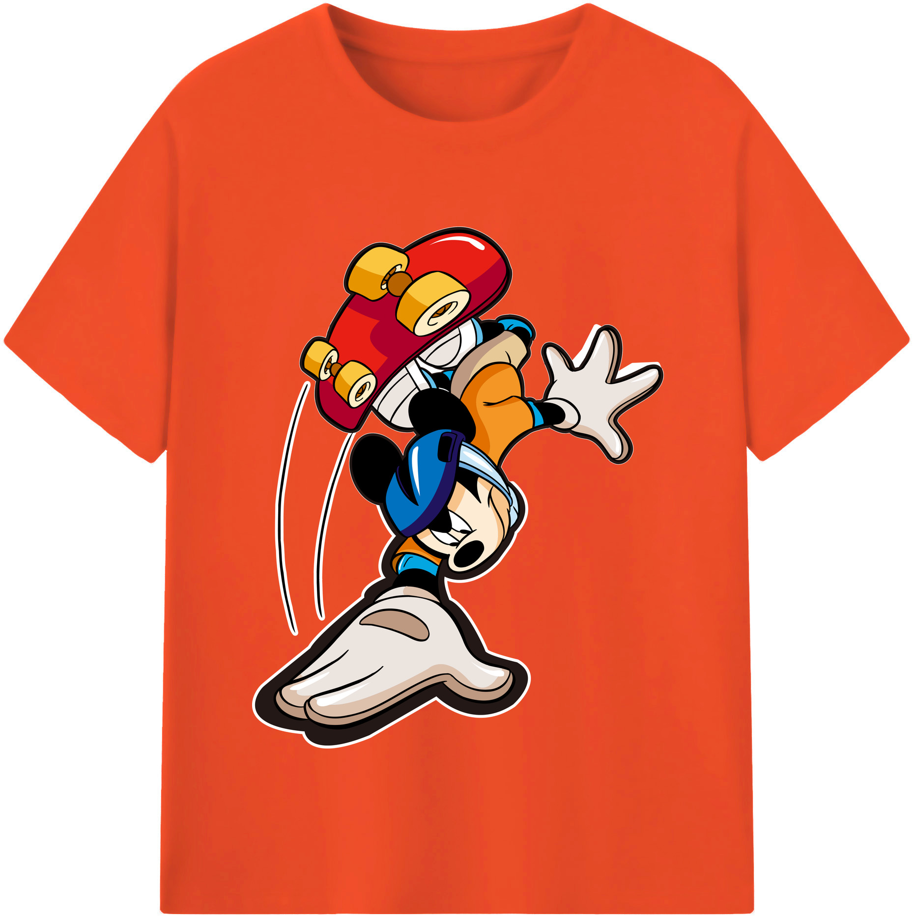 （画像用） ミッキーマウス Mickey Mouse 綿100％半袖Tシャツ（フロントプリント）