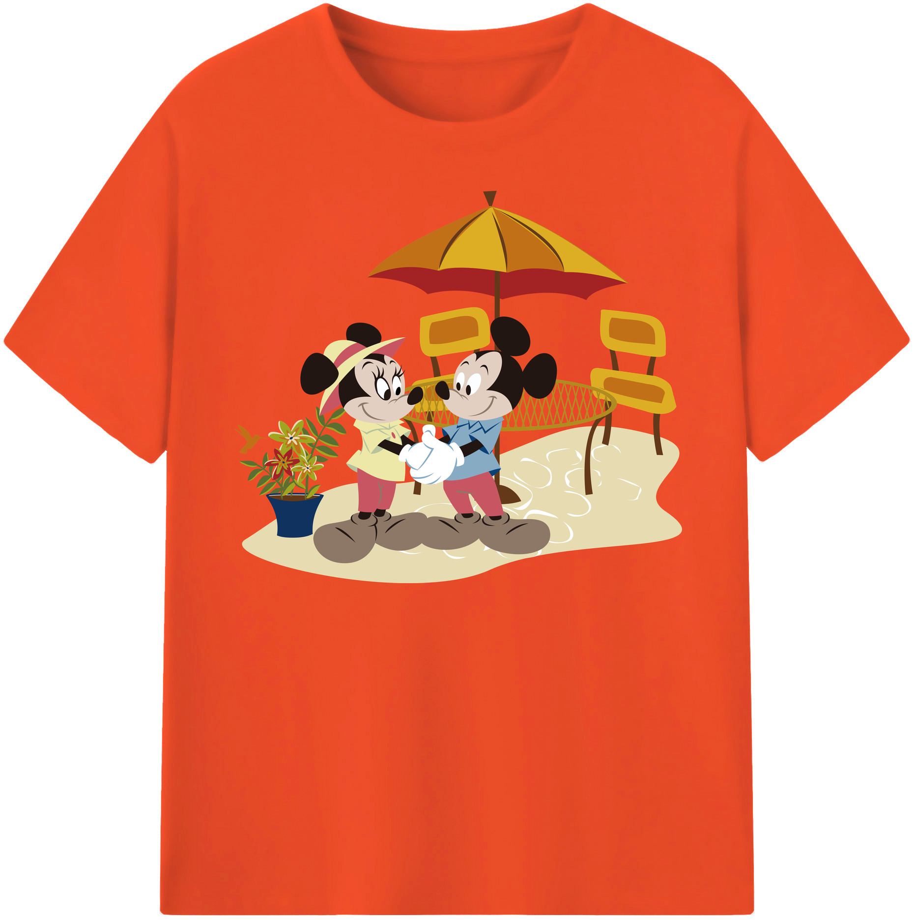（画像用） ミッキーマウス Mickey Mouse 綿100％半袖Tシャツ（フロントプリント）