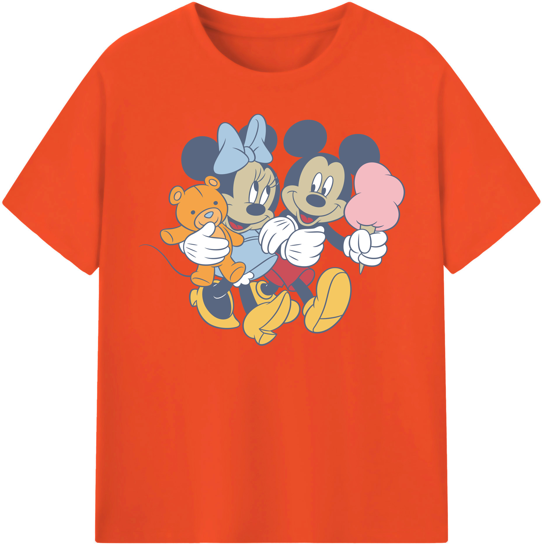 （画像用） ミッキーマウス Mickey Mouse 綿100％半袖Tシャツ（フロントプリント）