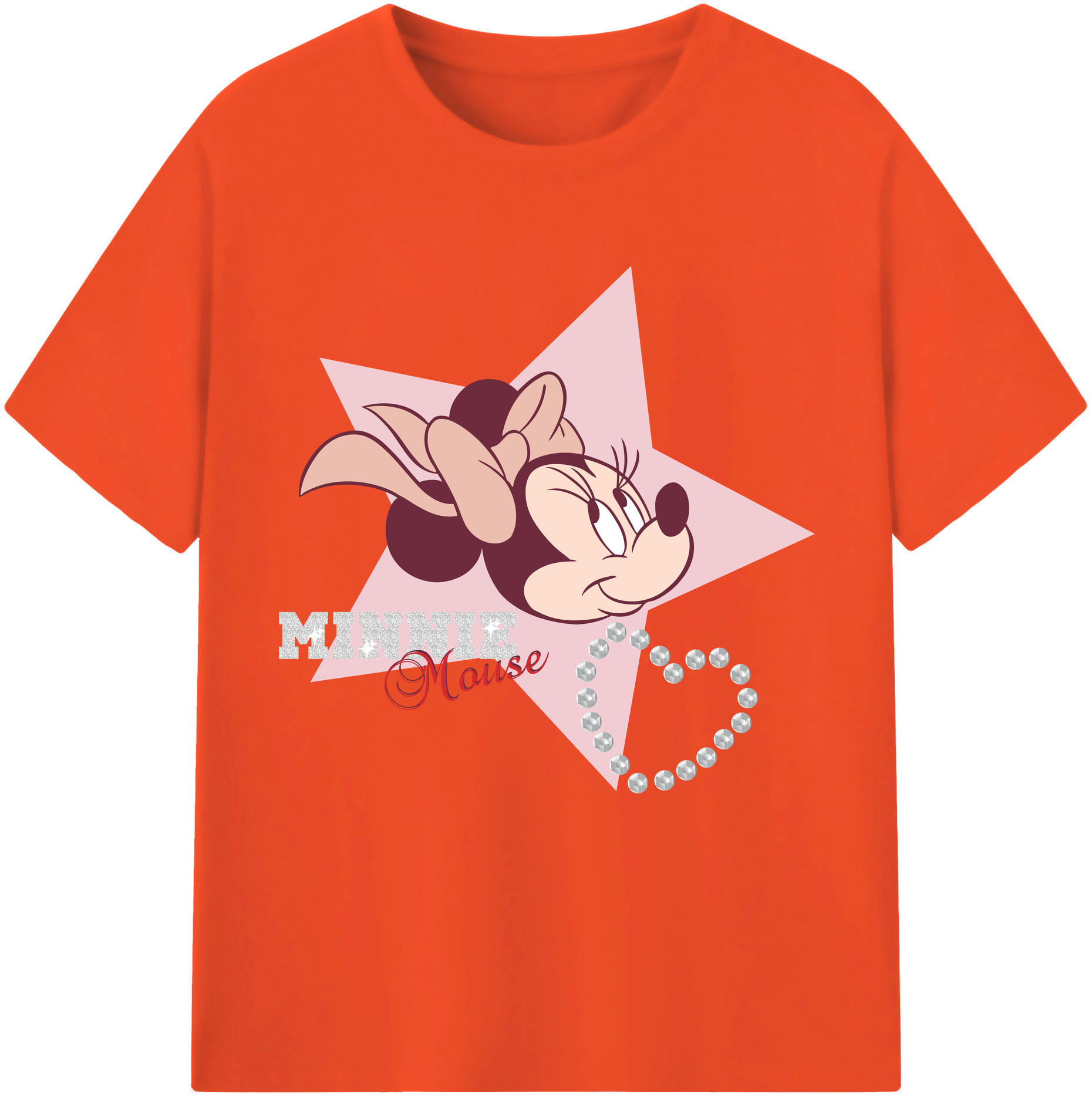 （画像用） ミッキーマウス Mickey Mouse 綿100％半袖Tシャツ（フロントプリント）