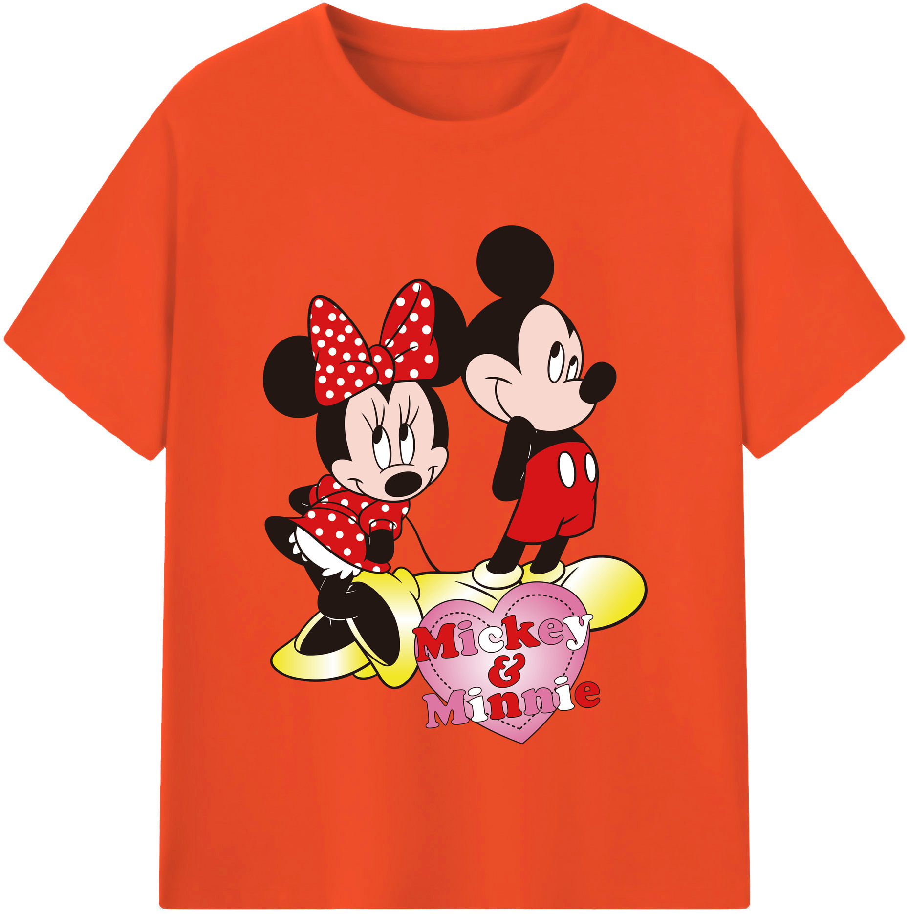 （画像用） ミッキーマウス Mickey Mouse 綿100％半袖Tシャツ（フロントプリント）